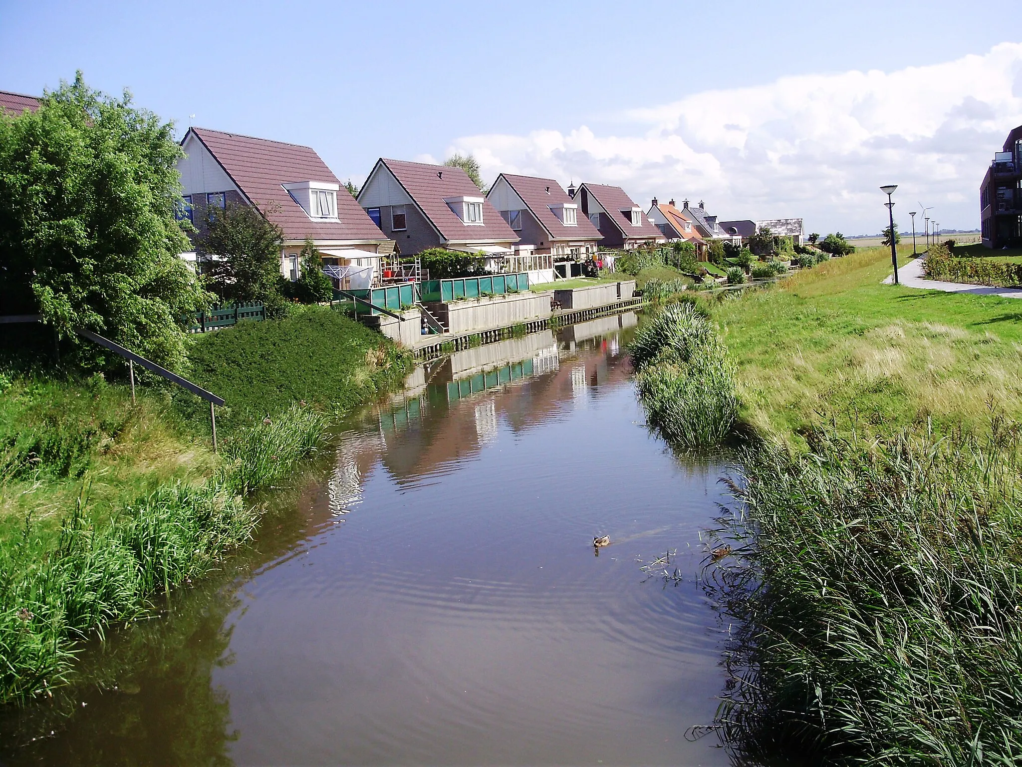 Photo showing: De Opvaart van de Sexbierumervaart in Sexbierum, provincie Friesland