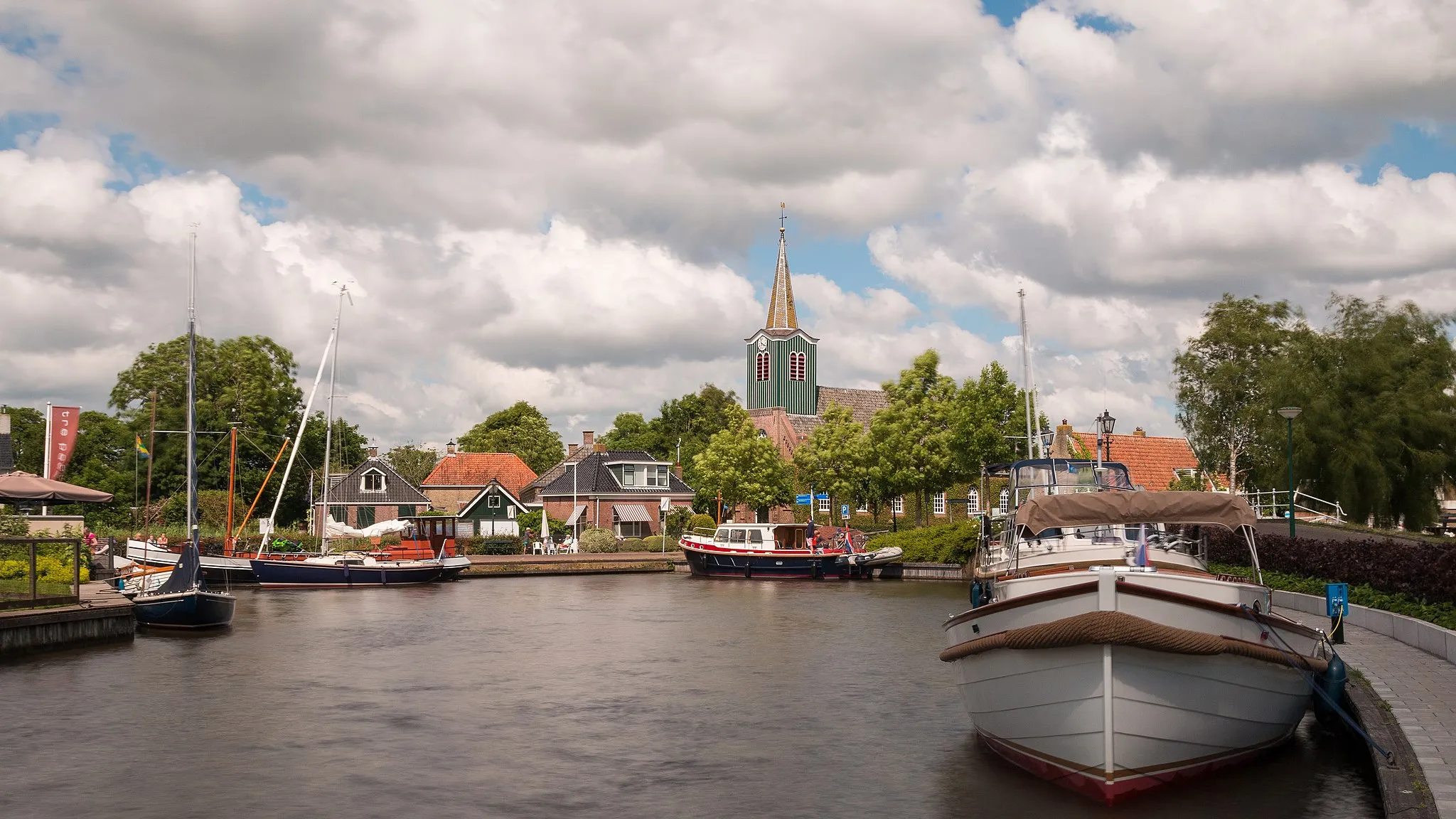 Photo showing: View of the harbor of Oudega, (Súdwest-Fryslân, The Netherlands)
