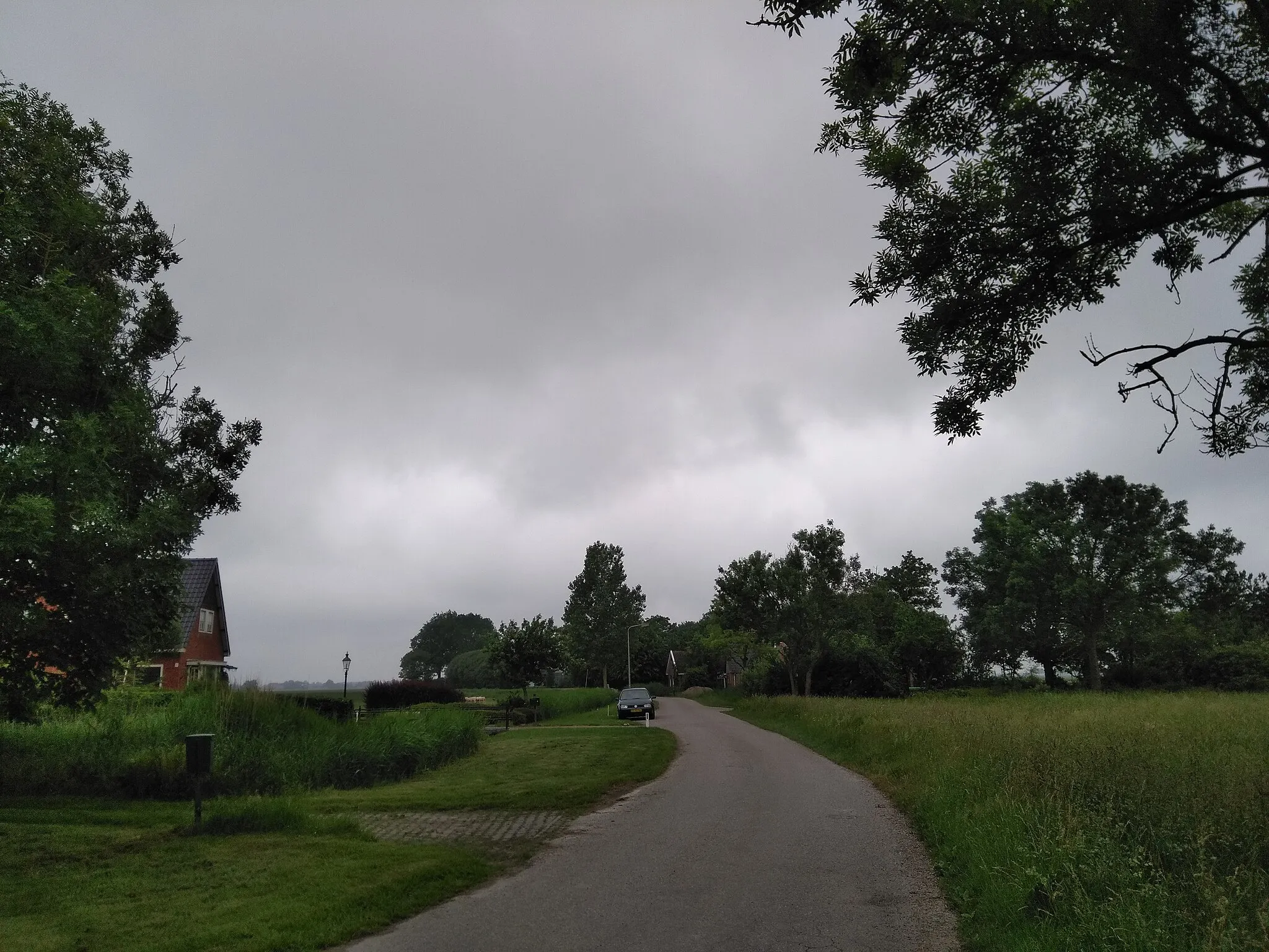 Photo showing: Zicht op de buurtschap Nieuwland in de gemeente Dongeradeel.