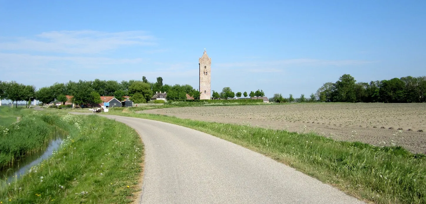 Photo showing: The village of Furdgum (Firdgum), Friesland, the Netherlands, as viewed from the direction of Tsjummearum (Tzummarum).