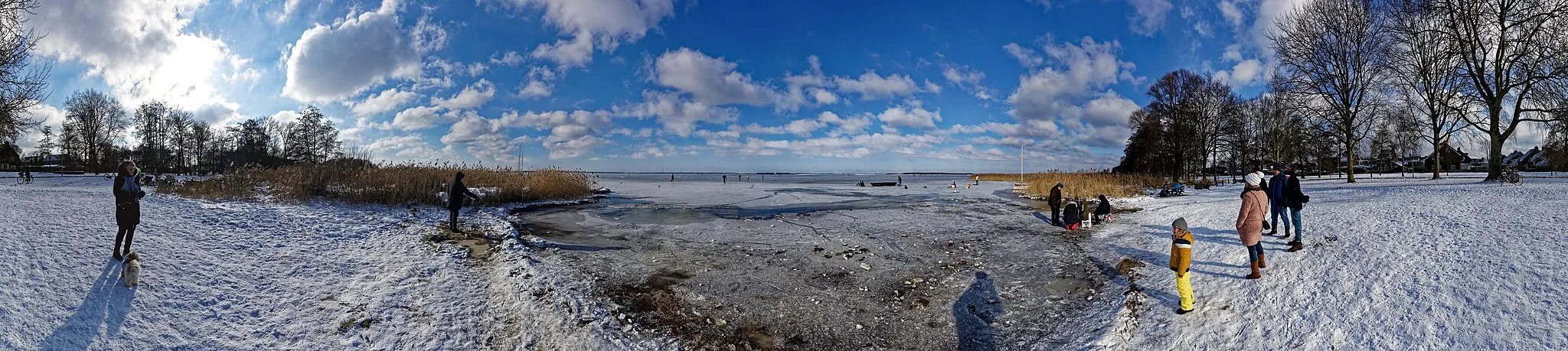 Photo showing: Harderwijk - Stadsweiden - Zeepad - Wolderwijd strandje - 360° Panorama 01 - Winter February 2021