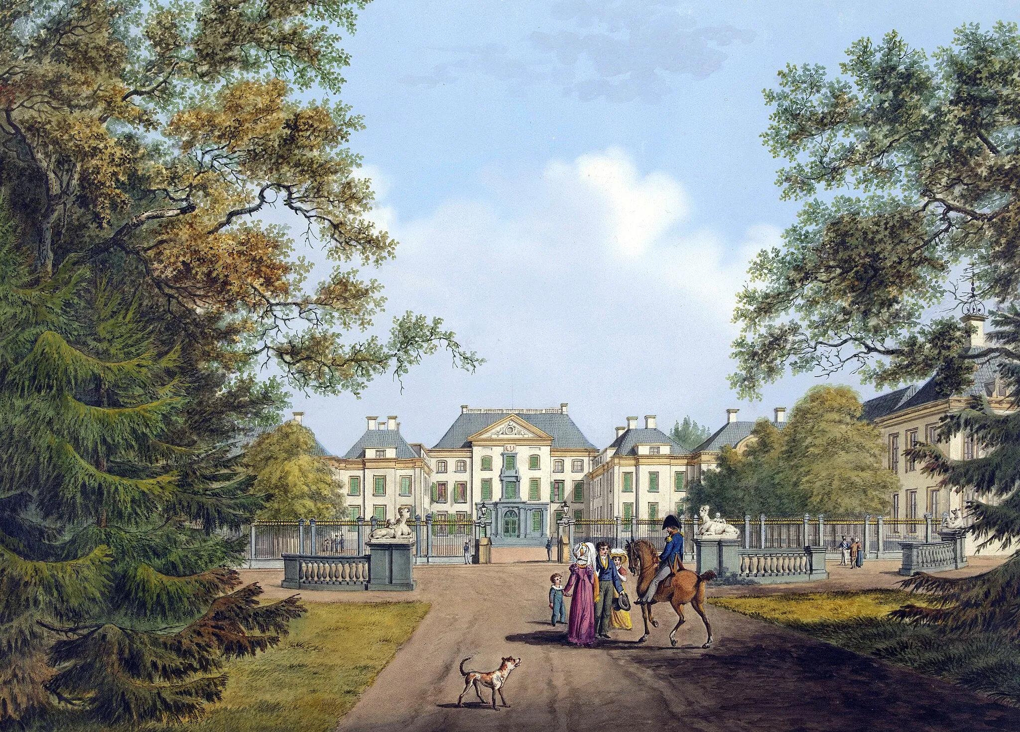 Photo showing: View of Het Loo palace, Cornelis de Kruyff, 1784 - 1828