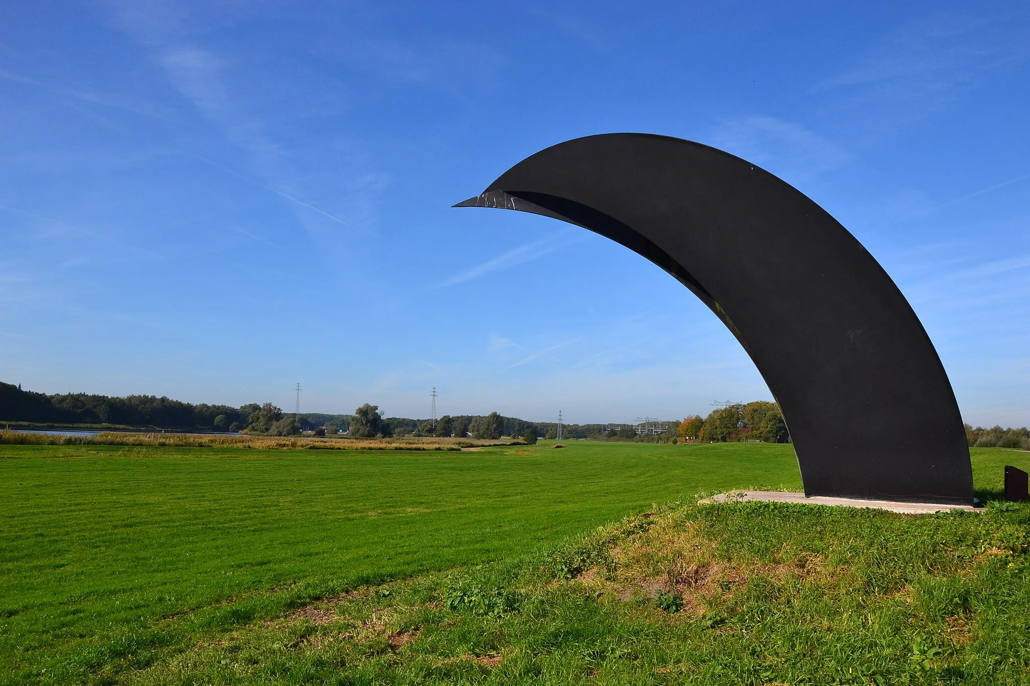 Photo showing: Work of art "Krusende Flerken" by Ids Willemsma at the Vollenhover Kanaal, the Netherlands