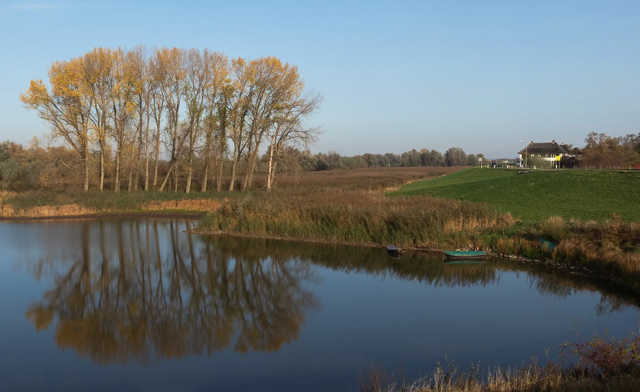 Photo showing: near Ooij, trees at the end of the Oude Waal