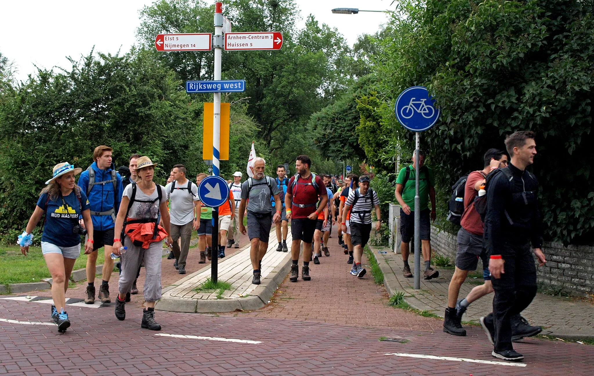 Photo showing: International Four Days Marches of Nijmegen 2019, first day, 50 km. walk through Elden, near Arnhem, Netherlands.