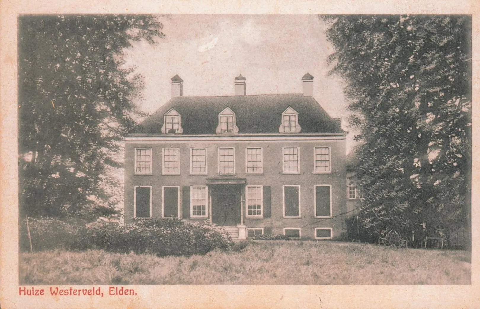 Photo showing: Ansichtkaart Huize Westerveld, Elden, omstreeks 1910