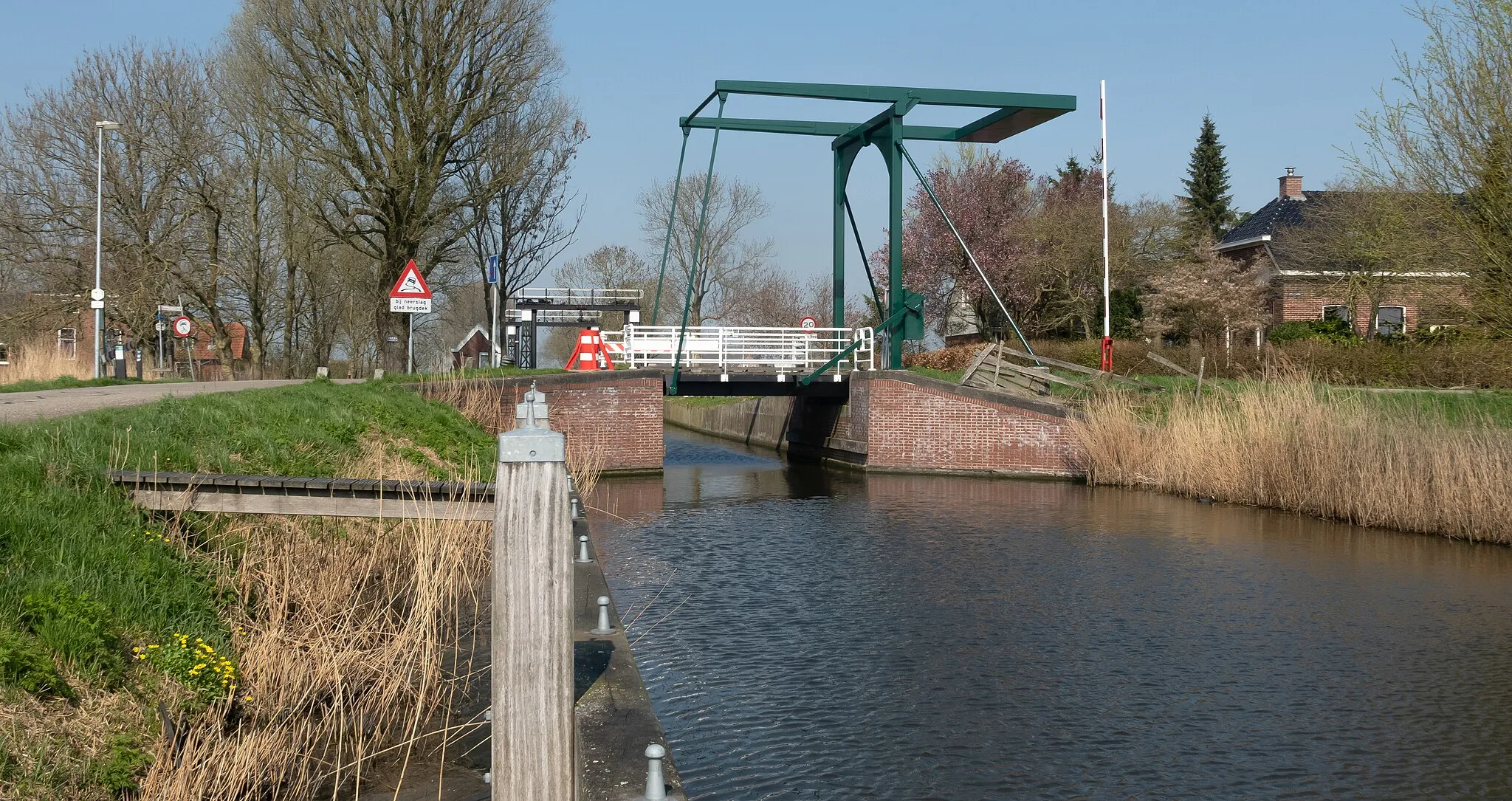 Photo showing: Ten Boer, drawing bridge at the Wolddijk-Stadsweg