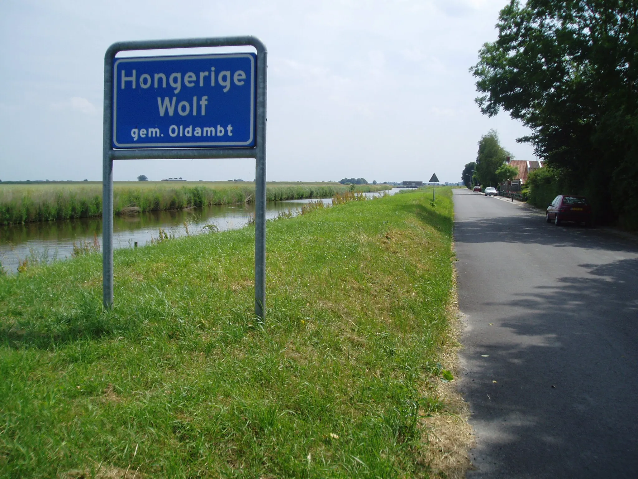 Photo showing: Hamlet Hongerige Wolf (Groningen, Netherlands) as seen from the bridge.