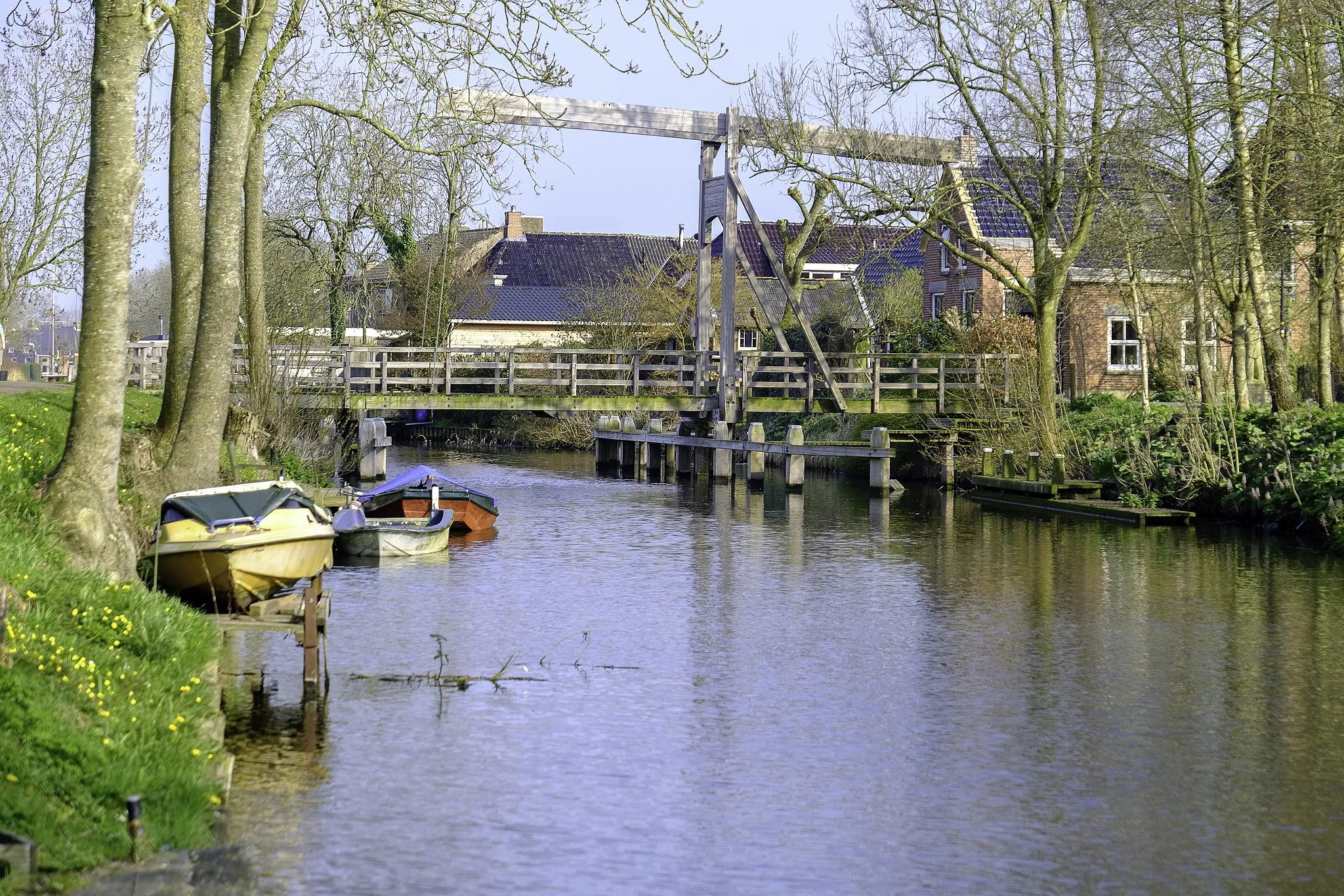 Photo showing: Houten klapbrug over het Damsterdiep in Garrelsweer