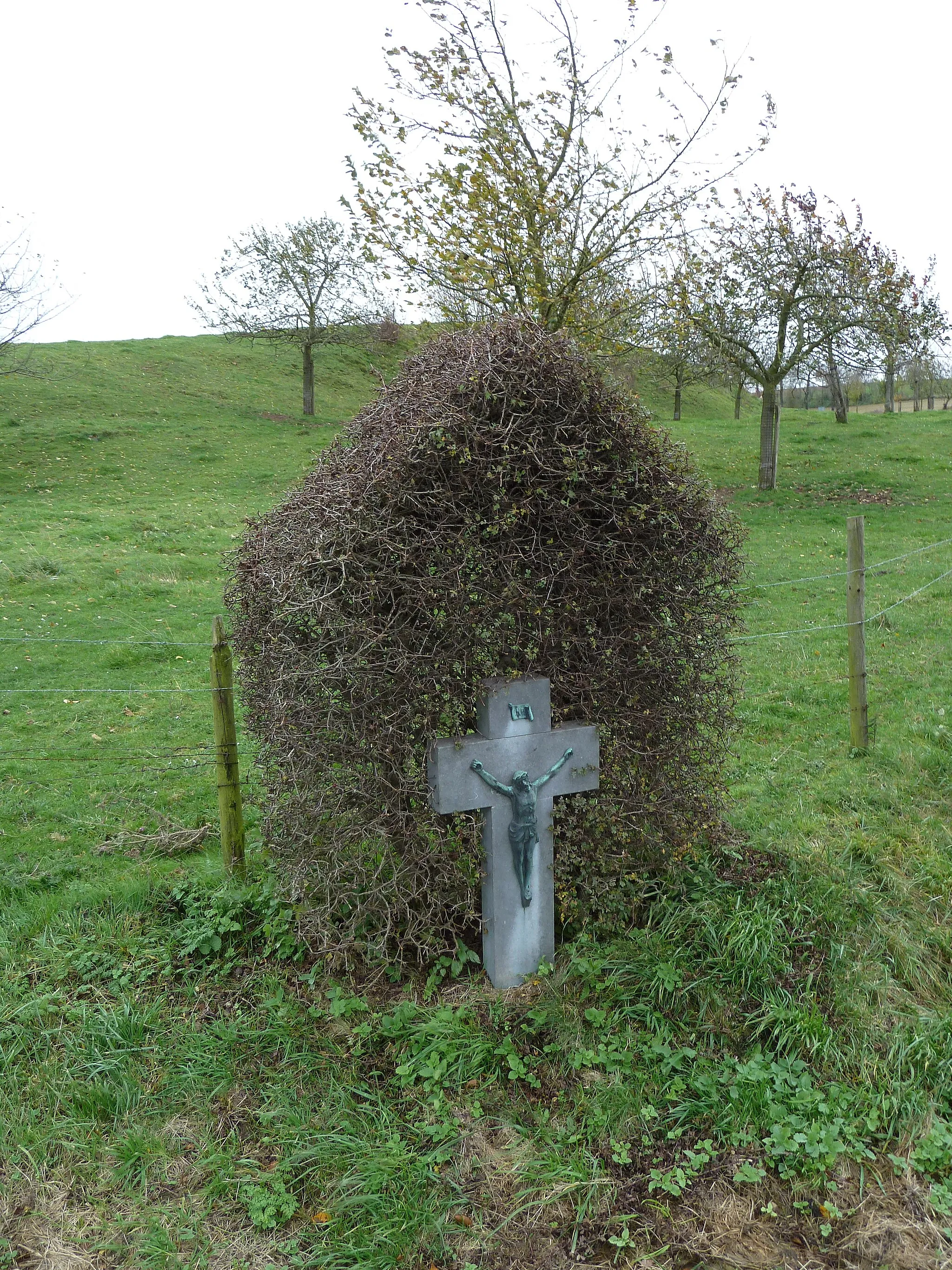 Photo showing: Cross at crossing Karstraat-Midweg, Ransdaal, Limburg, the Netherlands