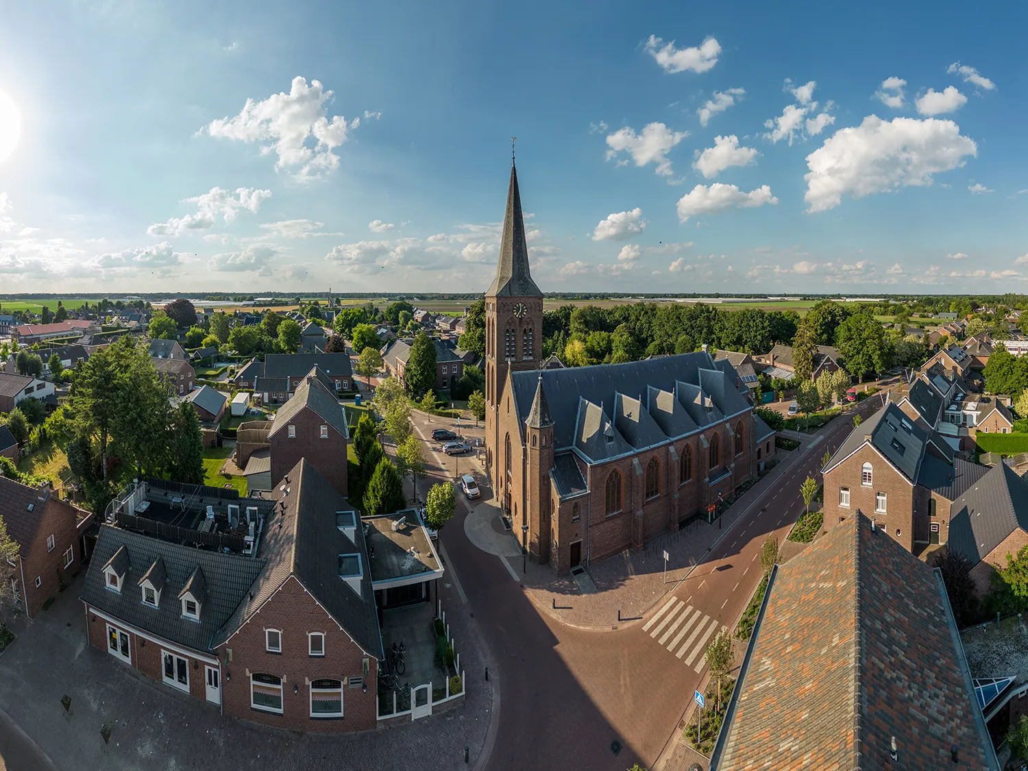 Photo showing: Panorama of the village Meterik Limburg The Netherlands