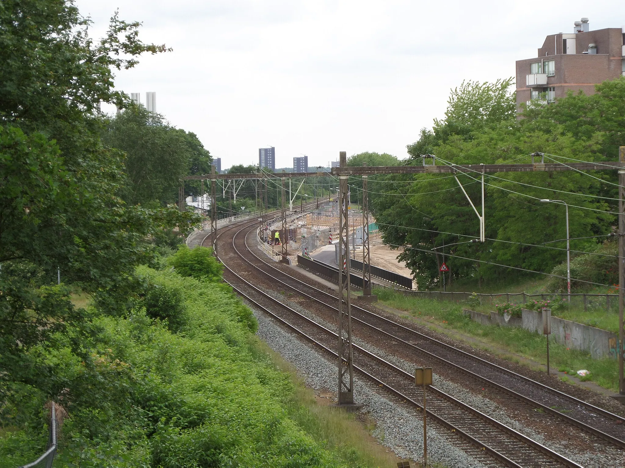Photo showing: Nijmegen Goffert railway station under construction, 23 May 2014