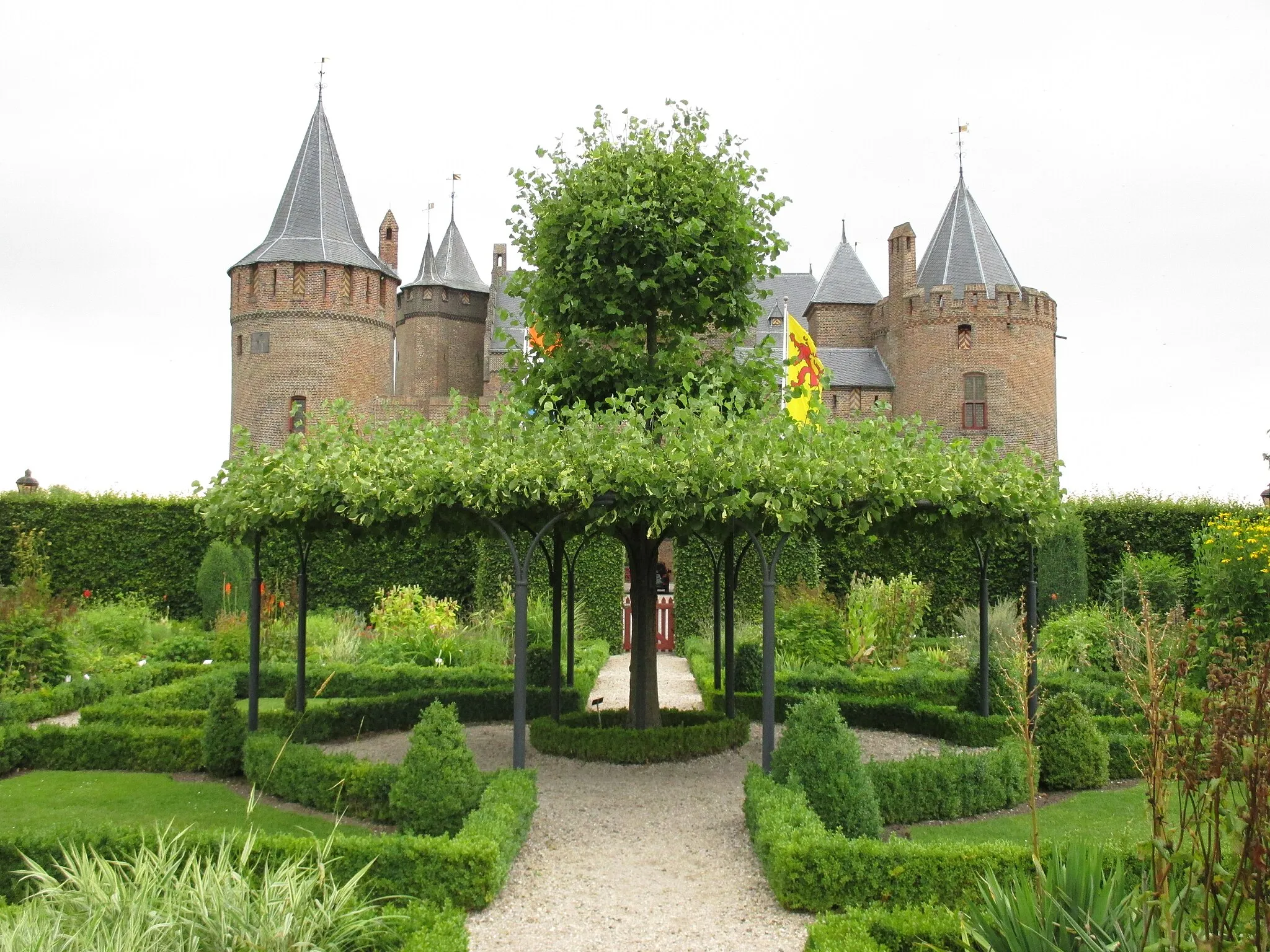 Photo showing: Etagelinde in de kruidhof van het Muiderslot te Muiden - NL