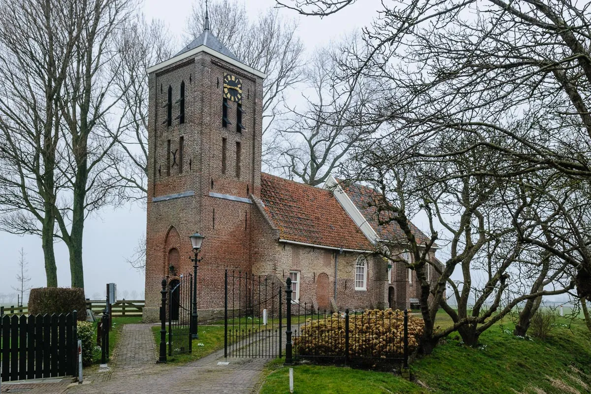 Photo showing: Zuidwestgevel van Theaterkerk Wadway (Wadway, Noord-Holland).
