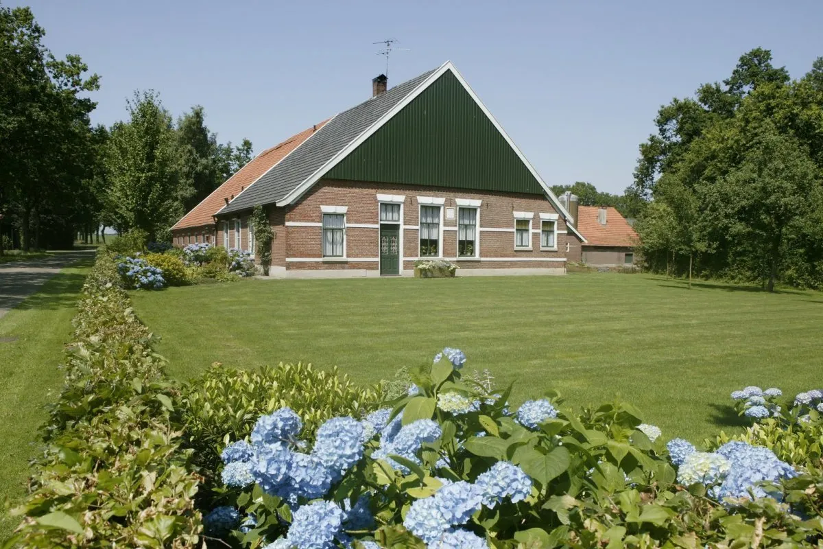 Photo showing: Boerderijen: Overzicht van boerderij, gelegen bij Lattrop (opmerking: Foto's verkregen uit privé-collectie van fotograaf P. van Galen.)