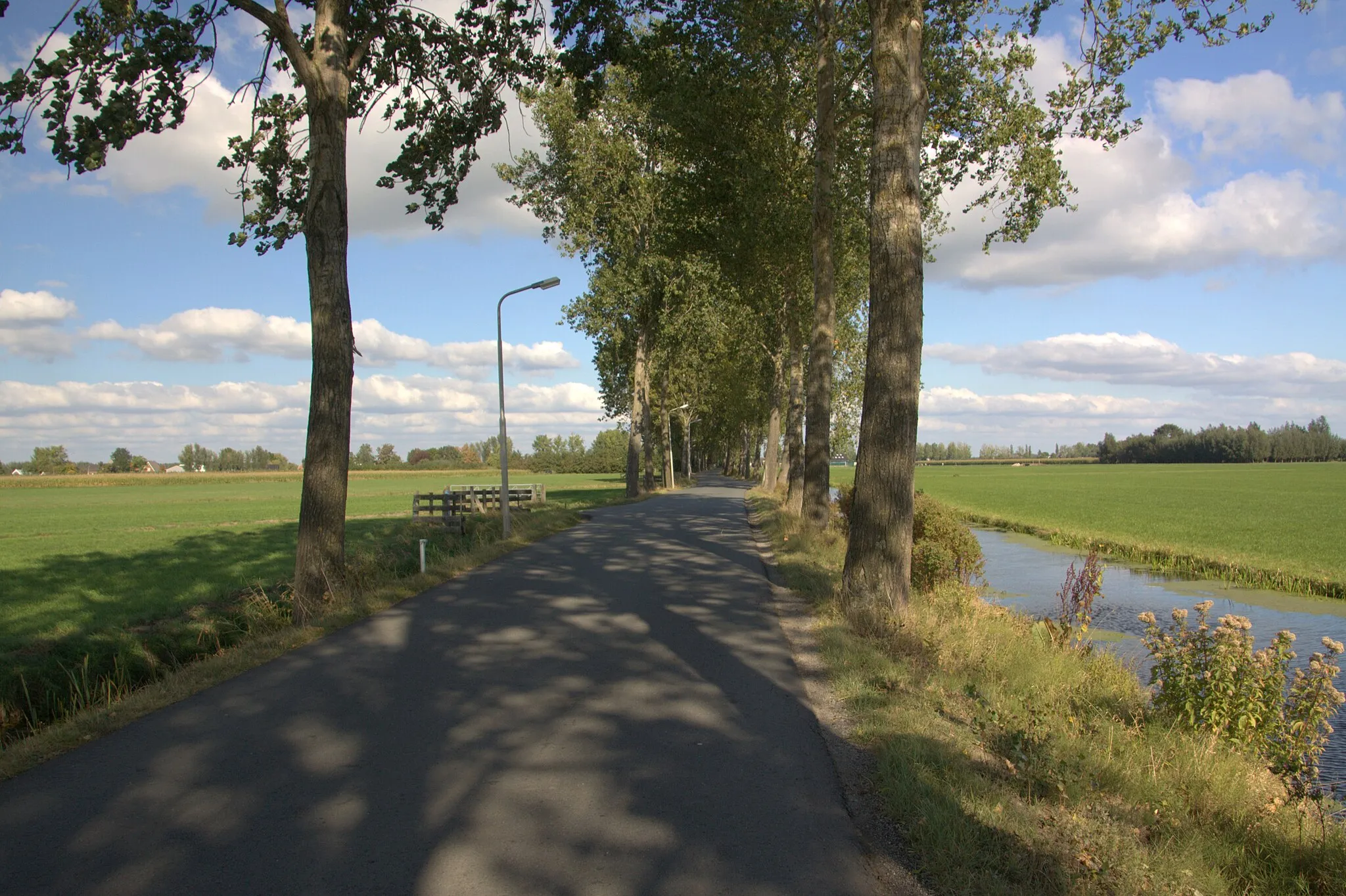 Photo showing: We zien de Lange Schenkel tussen Nieuwland en Leerbroek in noordelijke richting. gelegen in de mooie Vijfheerenlanden en de gemeente Zederik.
