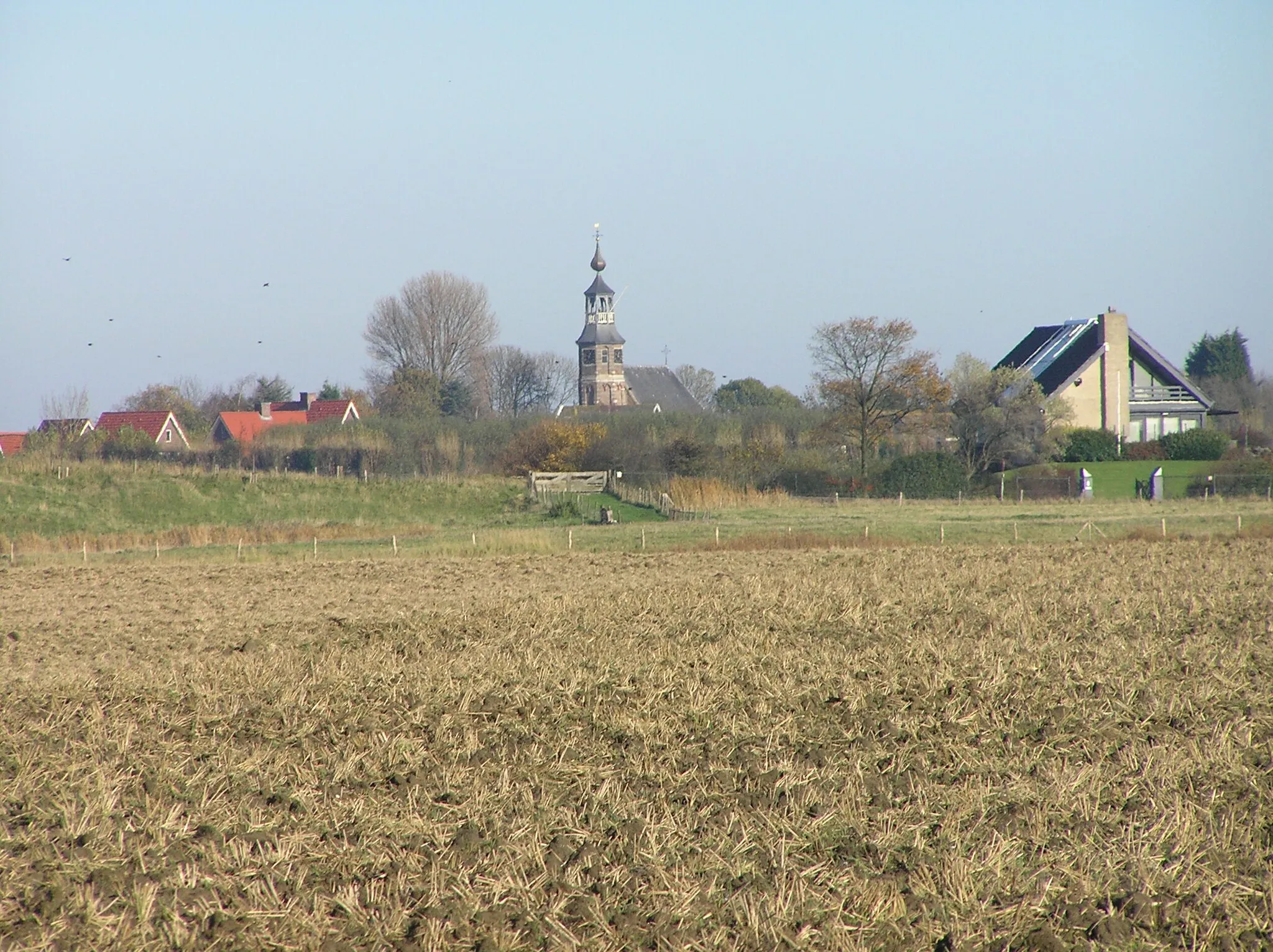 Photo showing: View on Kattendijke from the south