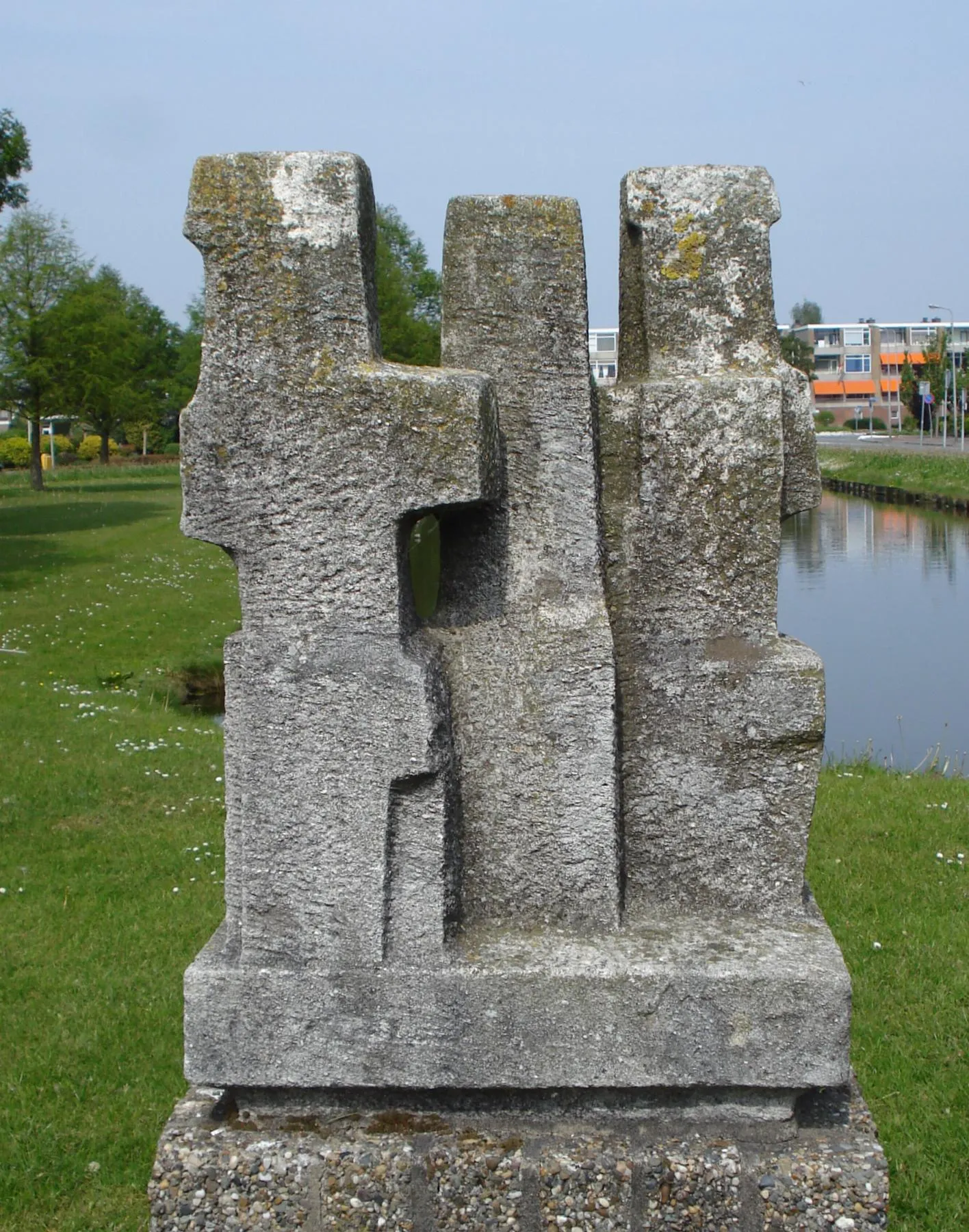 Photo showing: Zwijndrecht, Officiersvliet. Kunstwerk "Drie Koningen" van John Rädecker. Zwijndrecht/The Netherlands. FOP.