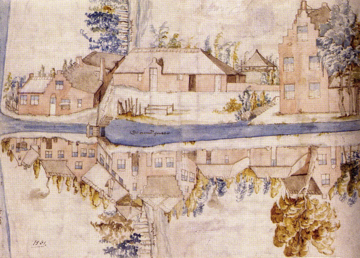 Photo showing: Gouwsluis voor de bouw van de tweede sluis in 1562