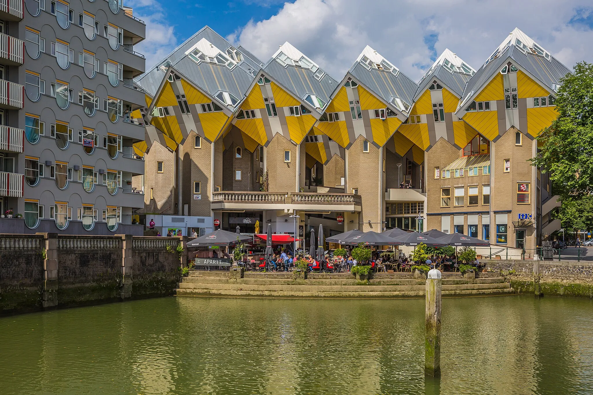 Photo showing: Cube Houses, Rotterdam (08/2016) - Human picture: (1 body / 1 lens / 1 human = 1 picture ) 0% AI ... ;- ) ...
Following vandalization (Rotterdam) of my work, final stop of this series on European cities.
My work not being respected, I definitively stop my publications in Wikimedia Commons (including definition and quality updates).
Final publication in Wikimedia Commons: https://commons.wikimedia.org/wiki/File:GraphyArchy_-_Wikipedia_00982.jpg
I also stop my GraphyArchyPocket series (before vandalization ...).

Final publication in Wikimedia Commons: https://commons.wikimedia.org/wiki/File:GraphyArchyPocket_._Wikipedia_00073.jpg