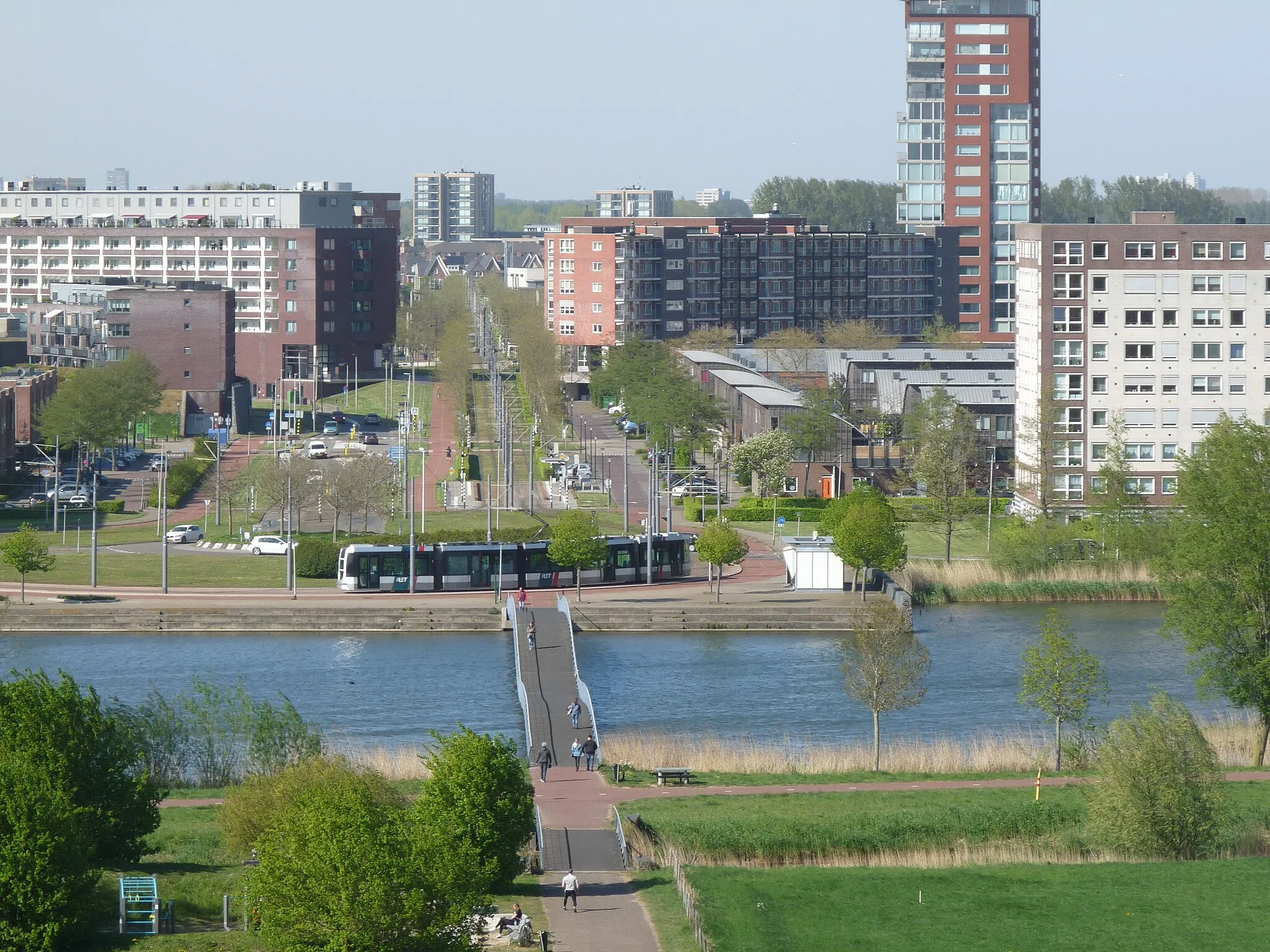 Photo showing: Het trameindpunt van lijn 25 bij Carnisselande gezien vanaf de Gaatkensbult