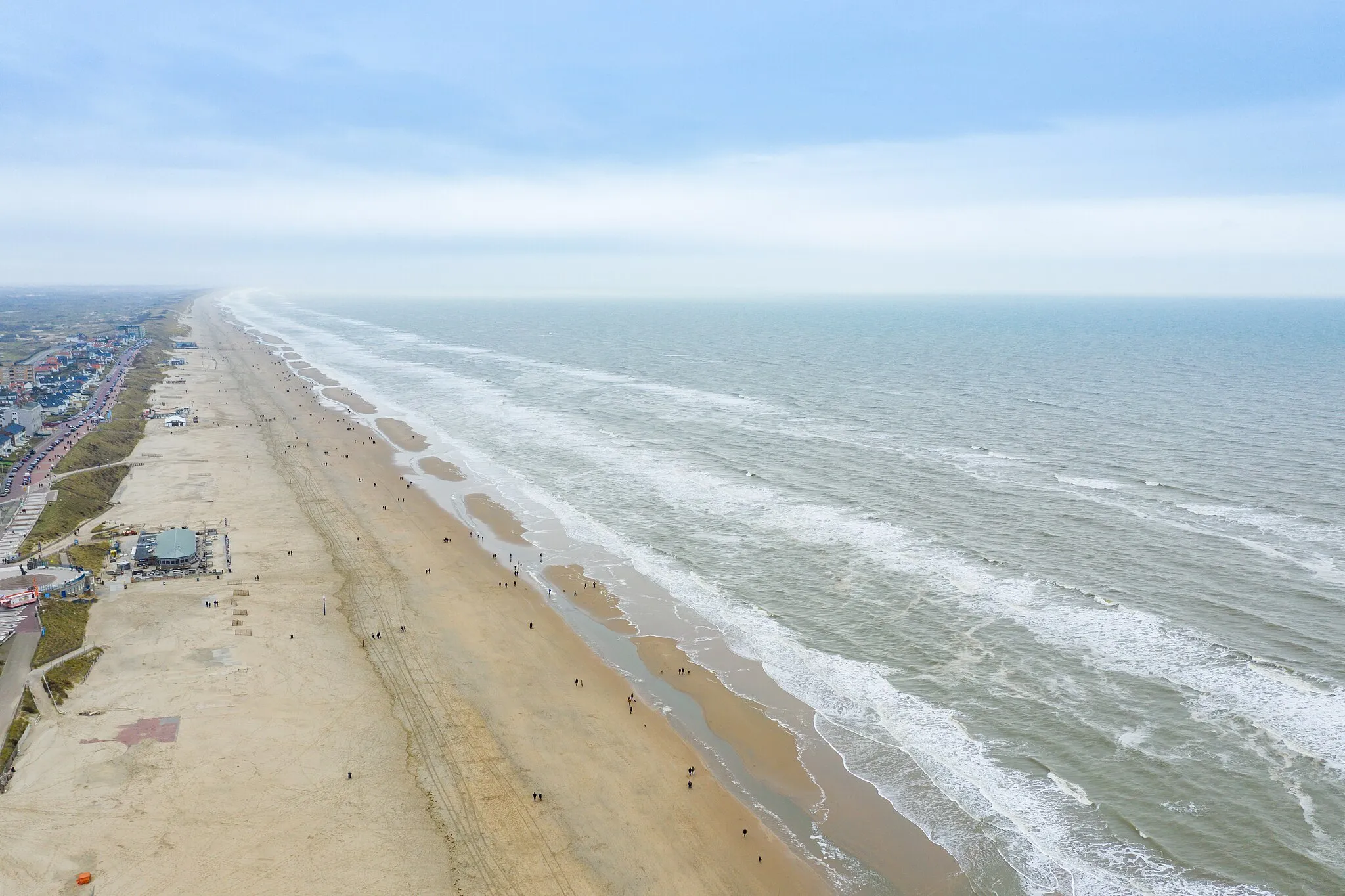 Photo showing: Aerial view of the North Sea, Zandvoort, the Netherlands
