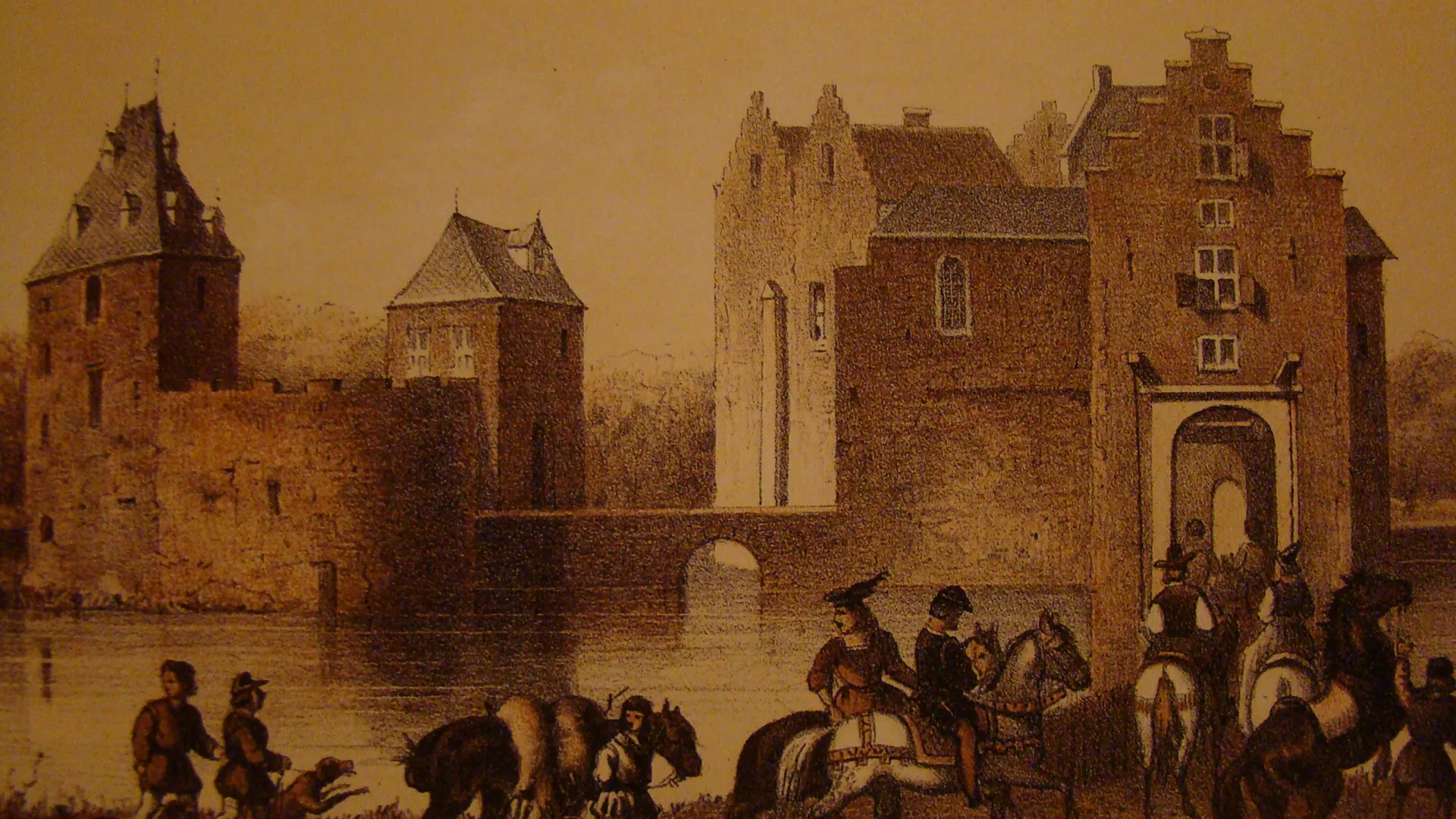 Photo showing: Castles of the Netherland, from the book "Merkwaardige kasteelen in Nederland"  by Van Lennep and Hofdijk, 2nd release 1884.