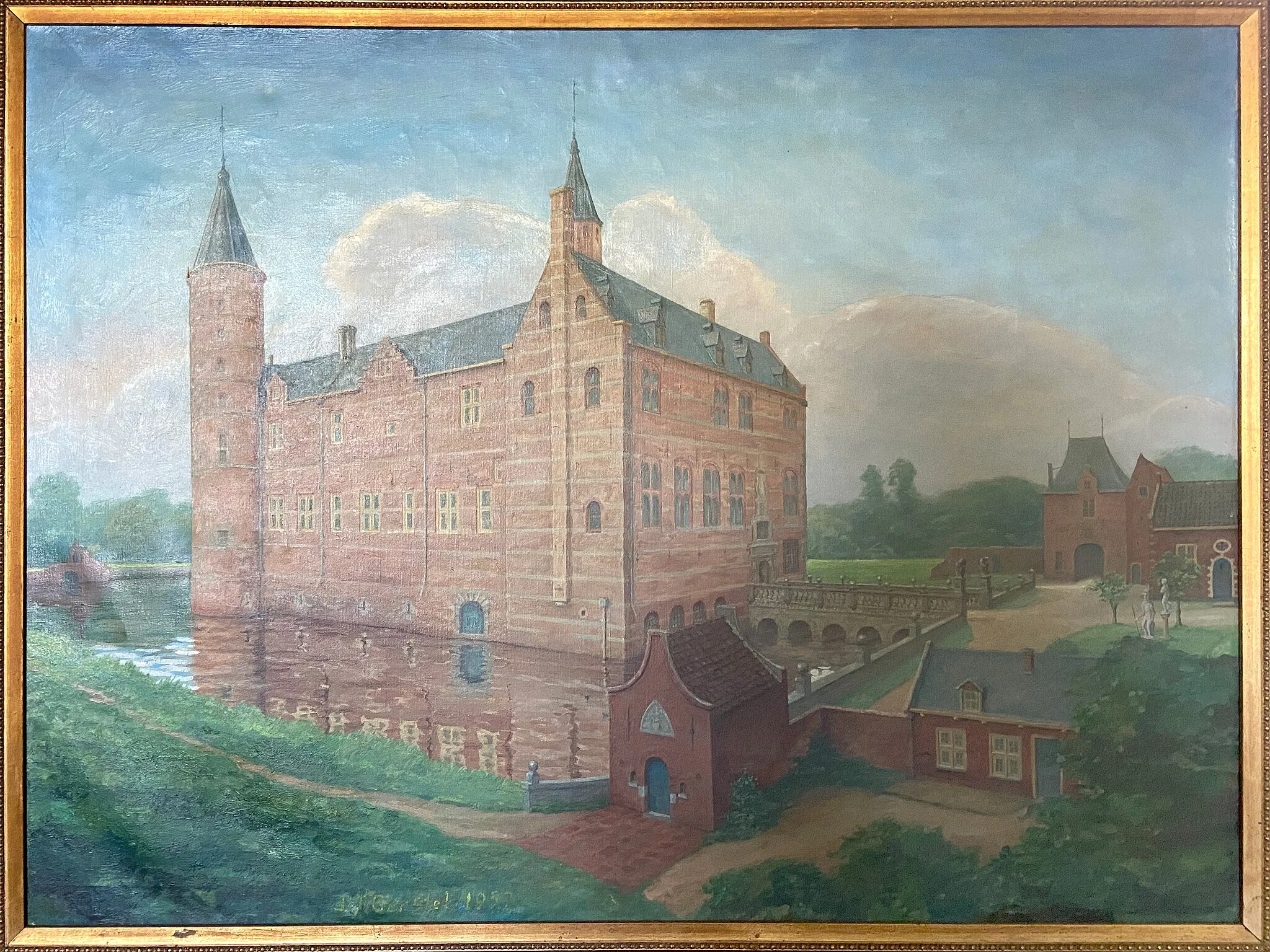 Photo showing: Schilderij van Slot Heemstede