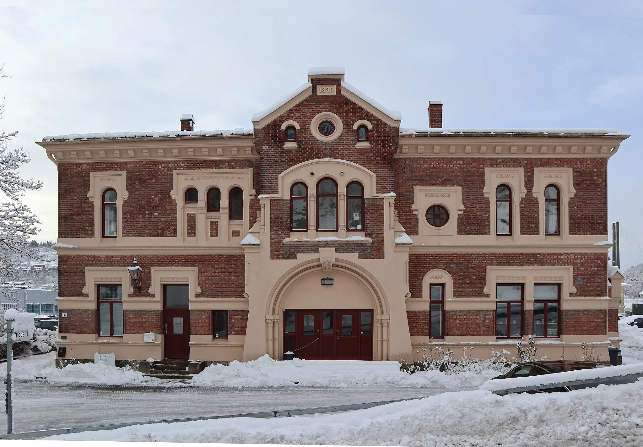 Photo showing: Railway Station Brevik 1895