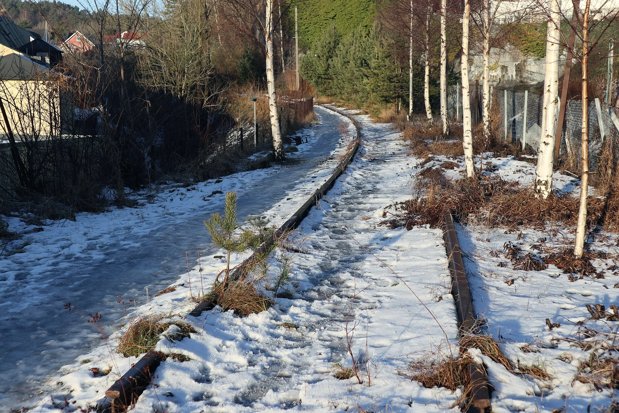 Photo showing: Railway Station Brevik 2018 track not in use