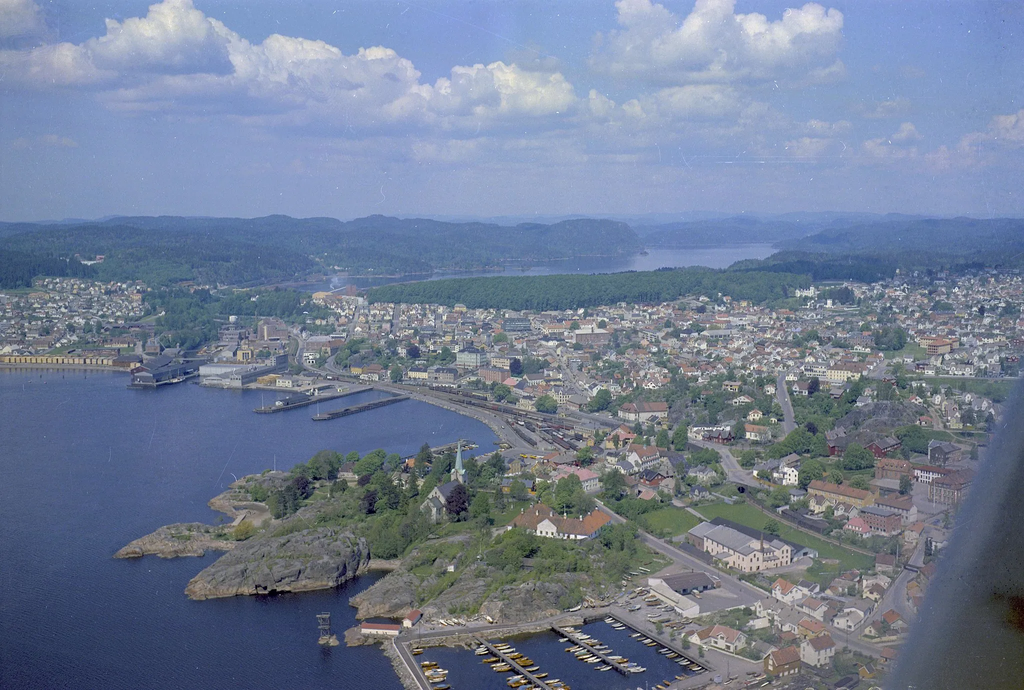Photo showing: Widerøe skråfoto fra Larvik kommune