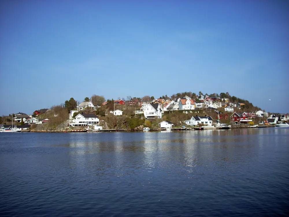 Photo showing: Eydehavn, Arendal. Bildet er tatt mot nord.