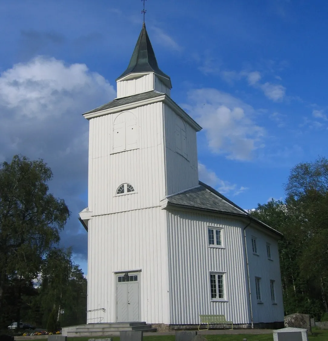 Photo showing: Hægeland church, cropped from original