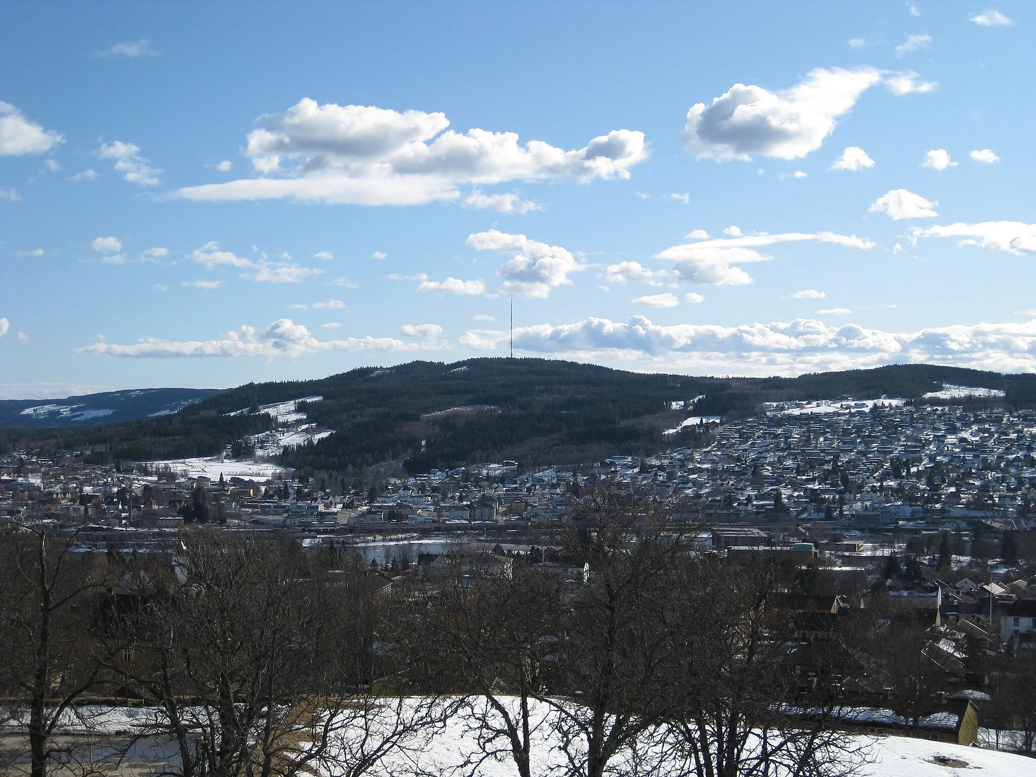 Photo showing: Kongsvinger sett fra Kongsvinger festning og Øvrebyen.