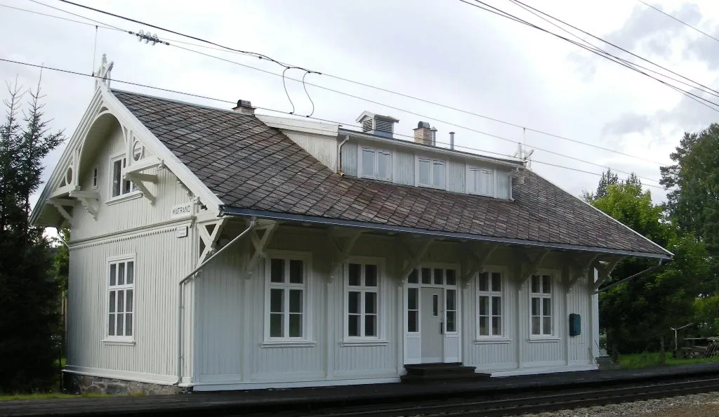 Photo showing: Matrand station on the Kongsvinger line (Norway)
