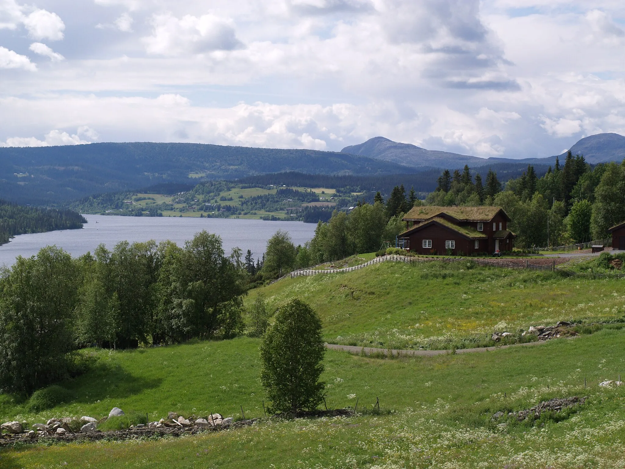 Photo showing: Steinsetfjorden, Etnedal. See no:Steinsetfjorden.