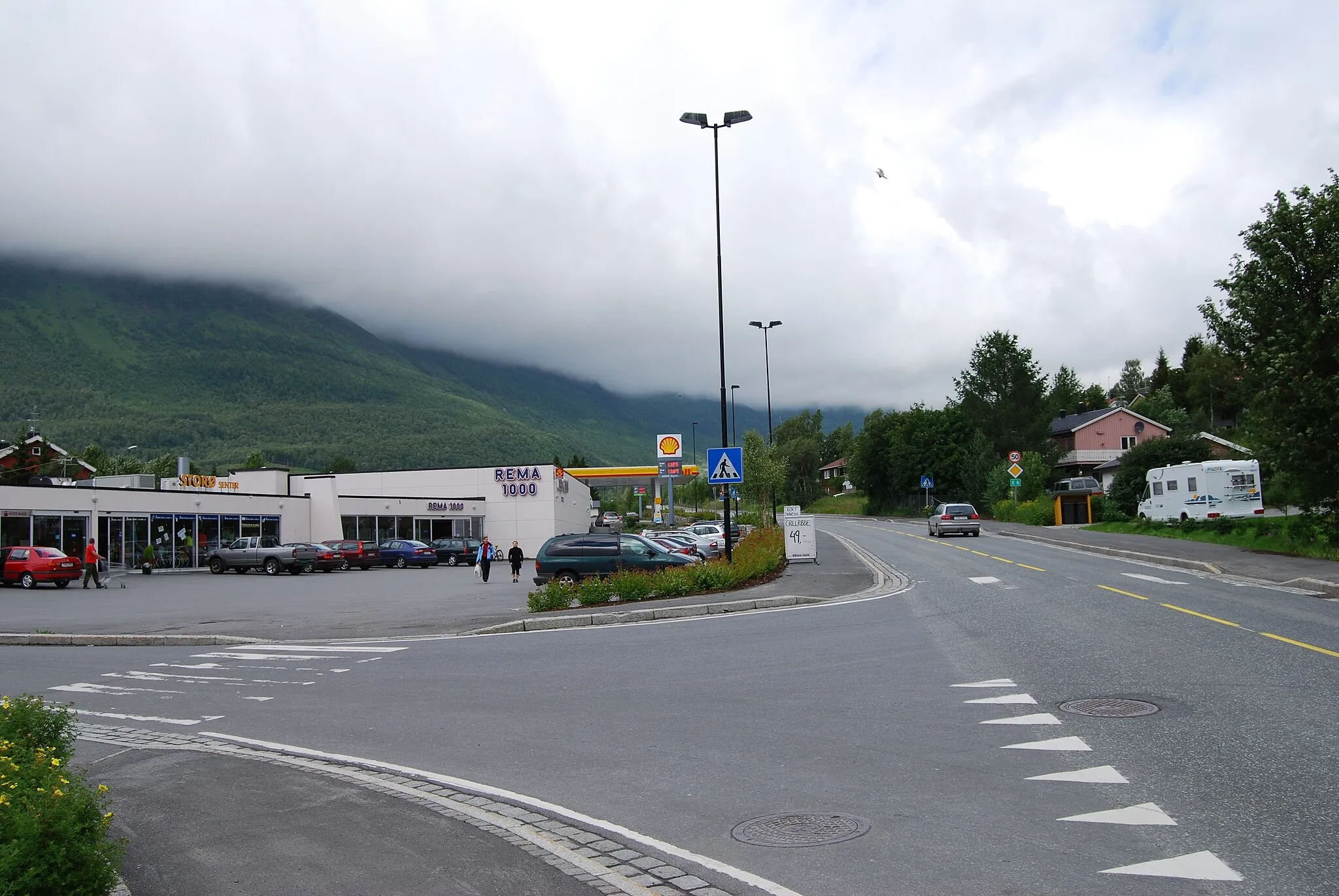 Photo showing: Bjerkvik village, municipality of Narvik, Norway.