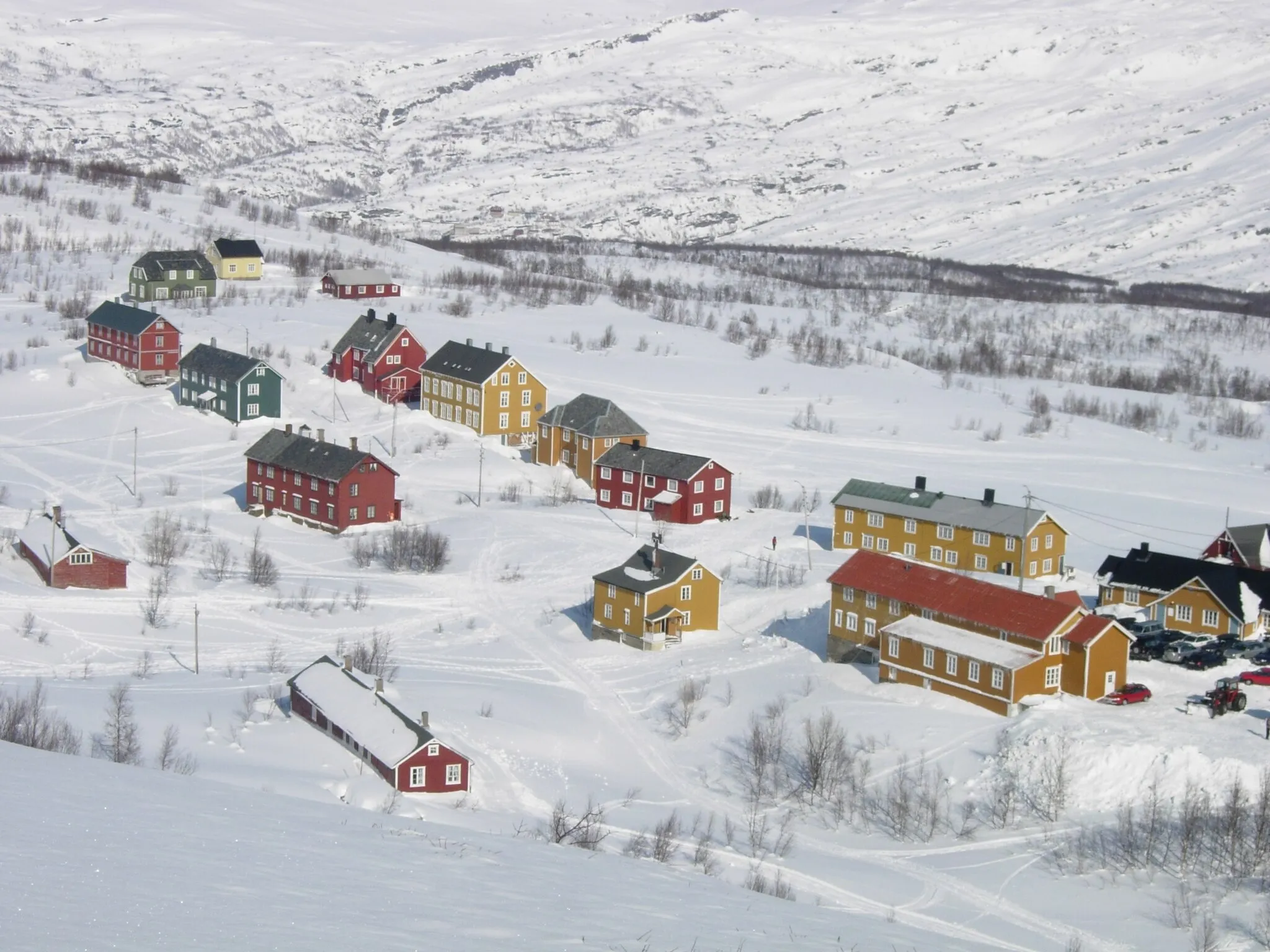 Photo showing: Gruvesamfunnet Jakobsbakken, i Sulitjelma, Fauske municipality (altitude 600 m)