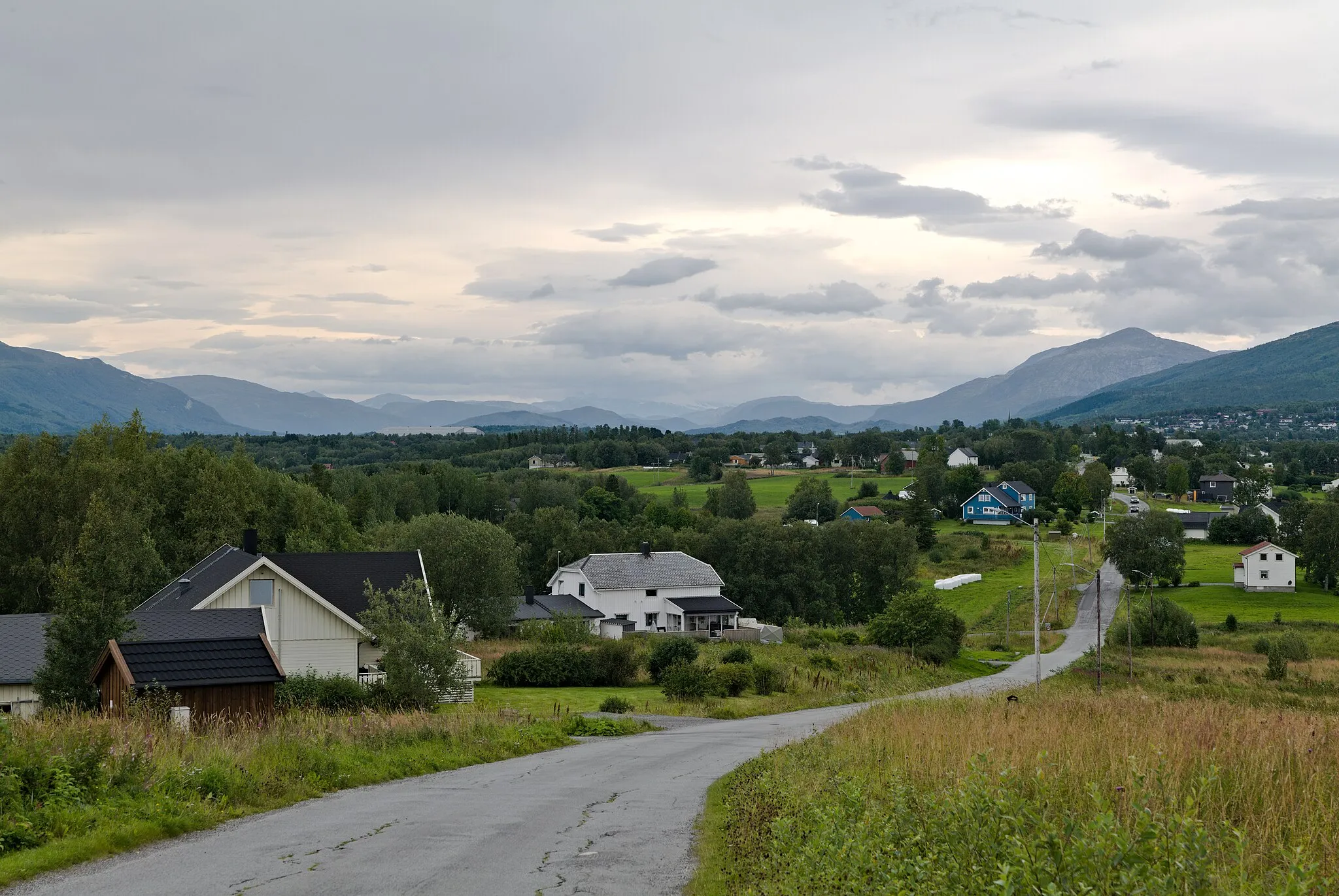 Photo showing: Fauske seen from Lund.