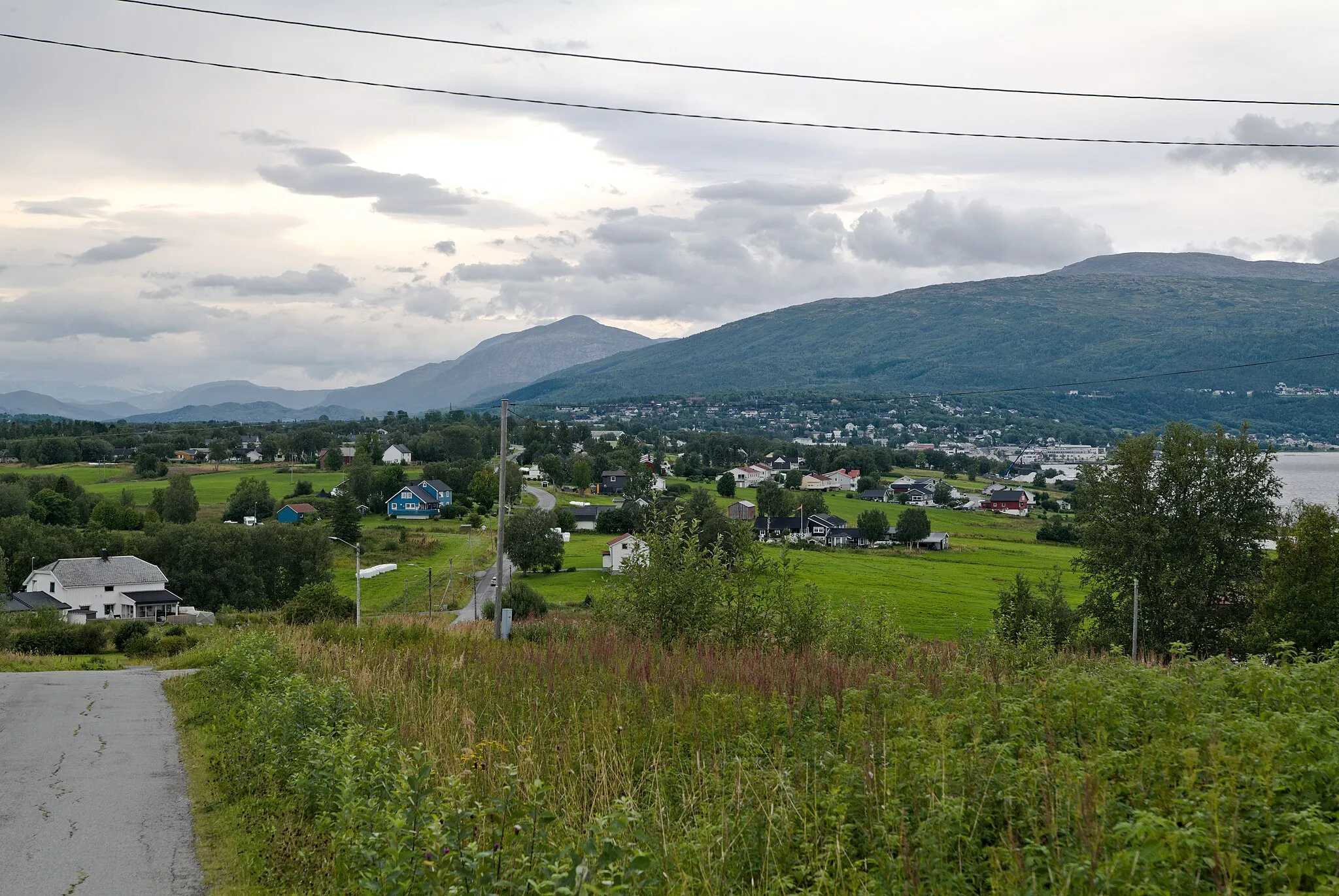 Photo showing: Fauske seen from Lund.