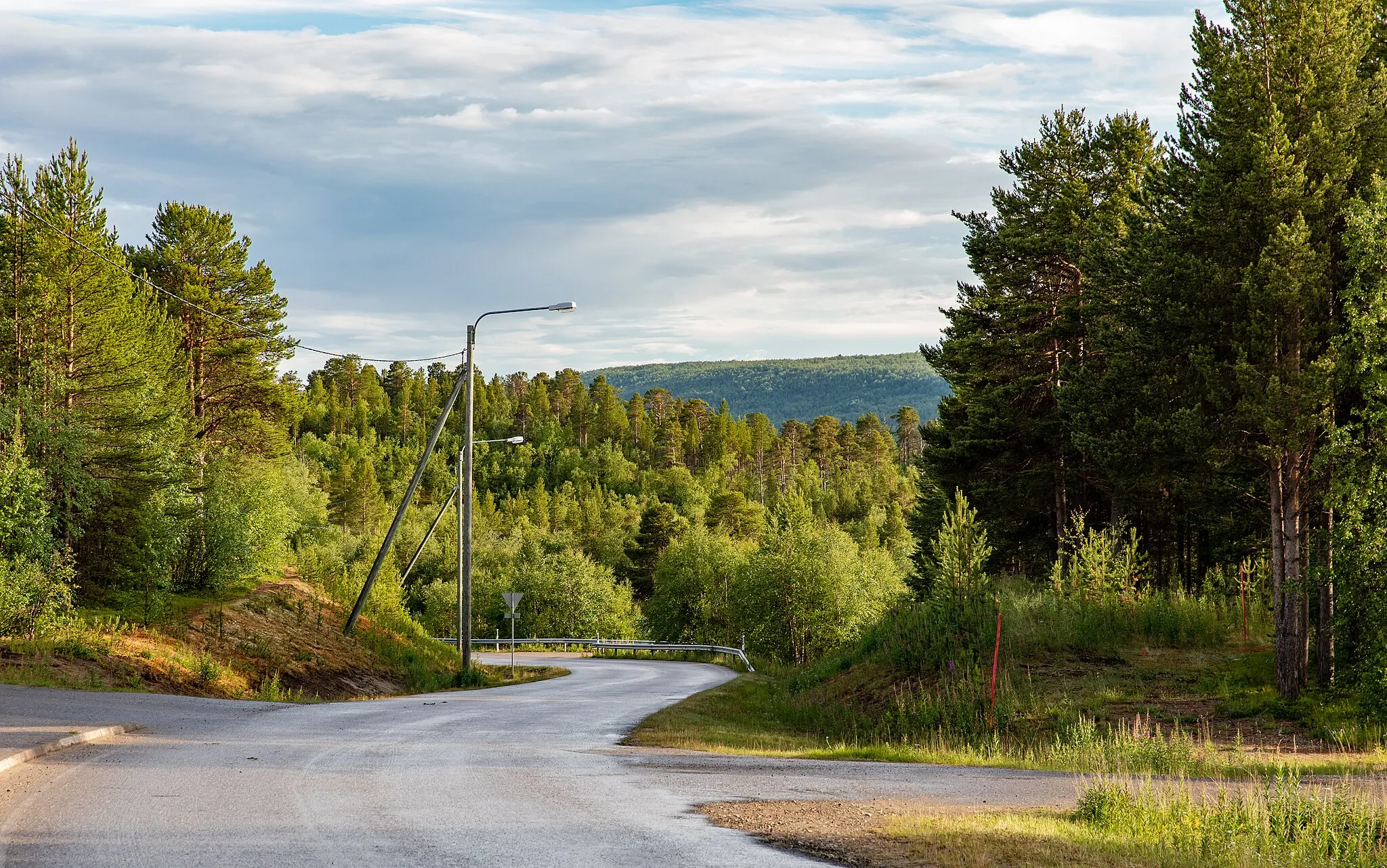 Photo showing: Road in Lapland