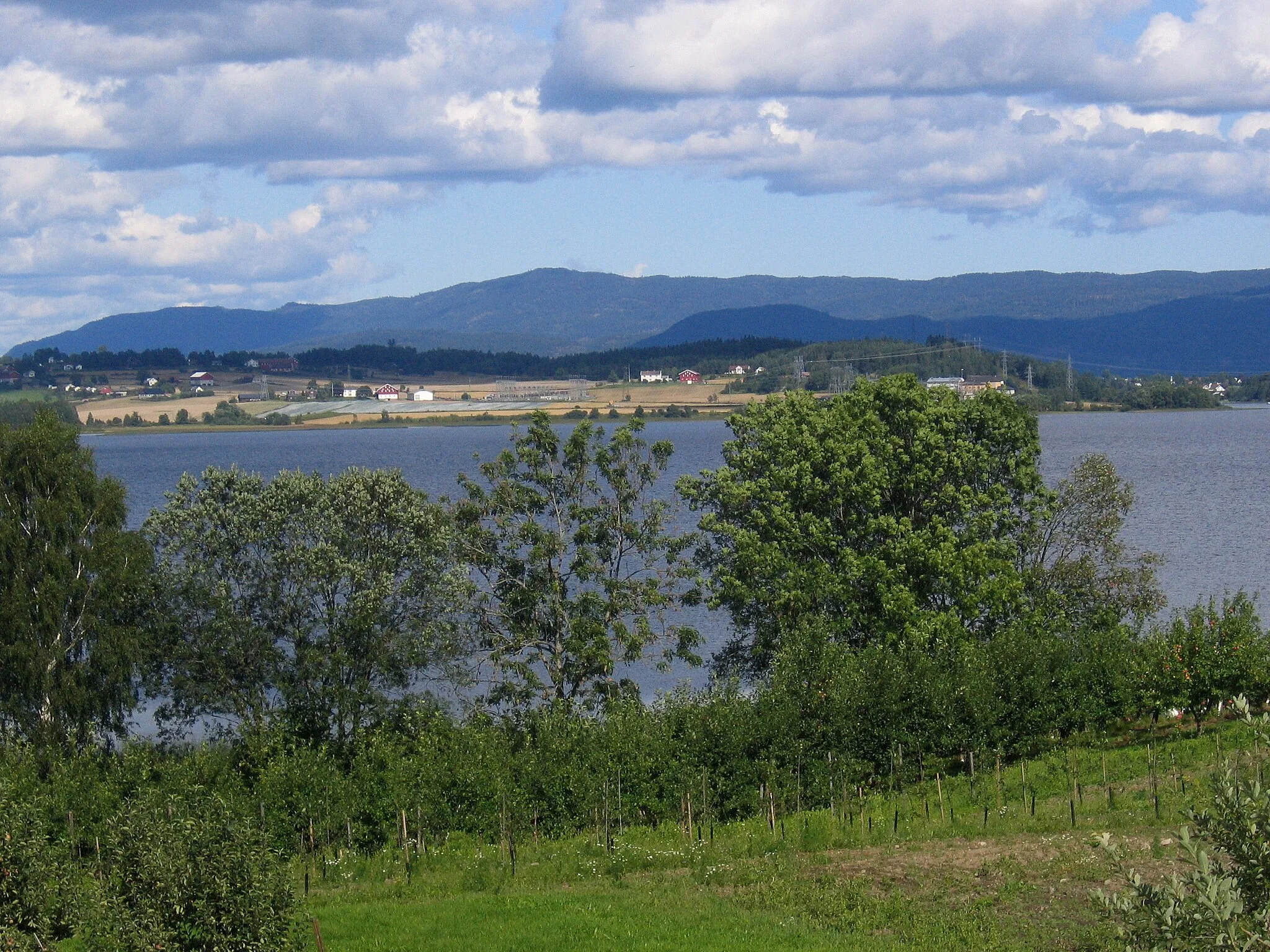 Photo showing: Norwegian landscape in Øvre Eiker i Buskerud. Lake Fiskumvannet.