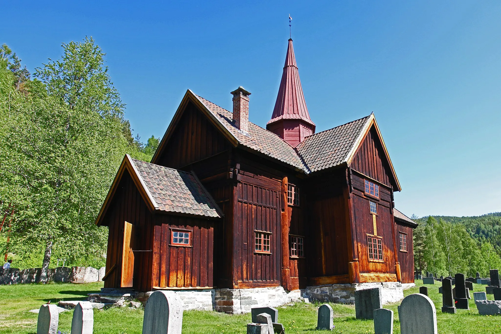 Photo showing: Picture of Rollag stave church (Buskerud - Norway)