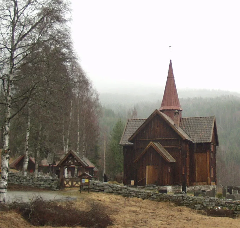 Photo showing: Rollag stave church.