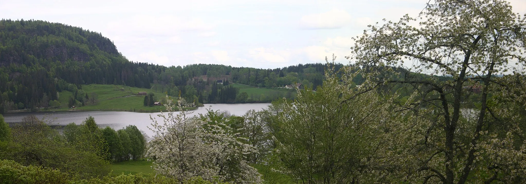 Photo showing: Semsvannet (Lake Sem) in Asker, Norway May 2010