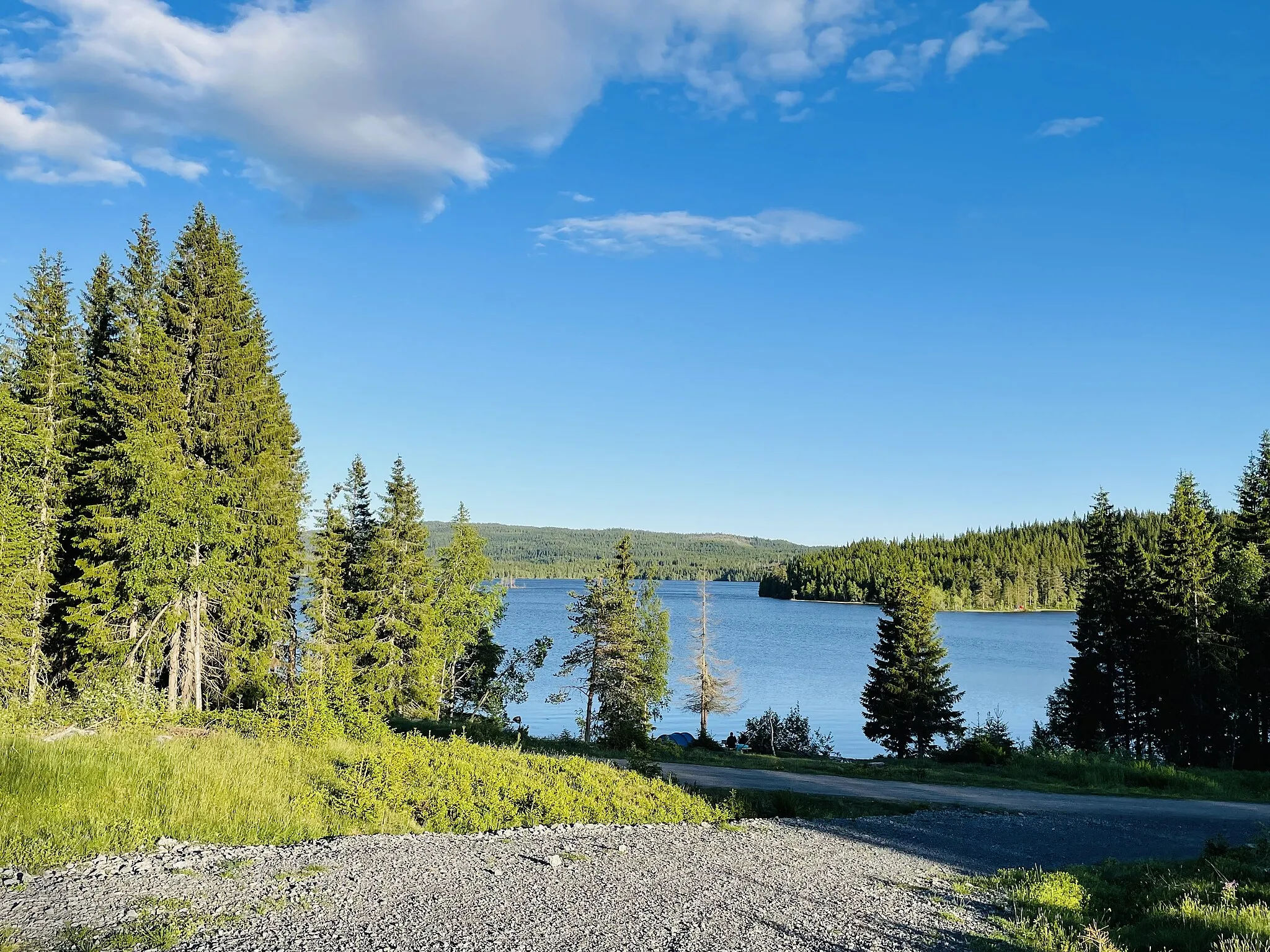 Photo showing: Storflåtaveien og Storflåtan, Ringerike