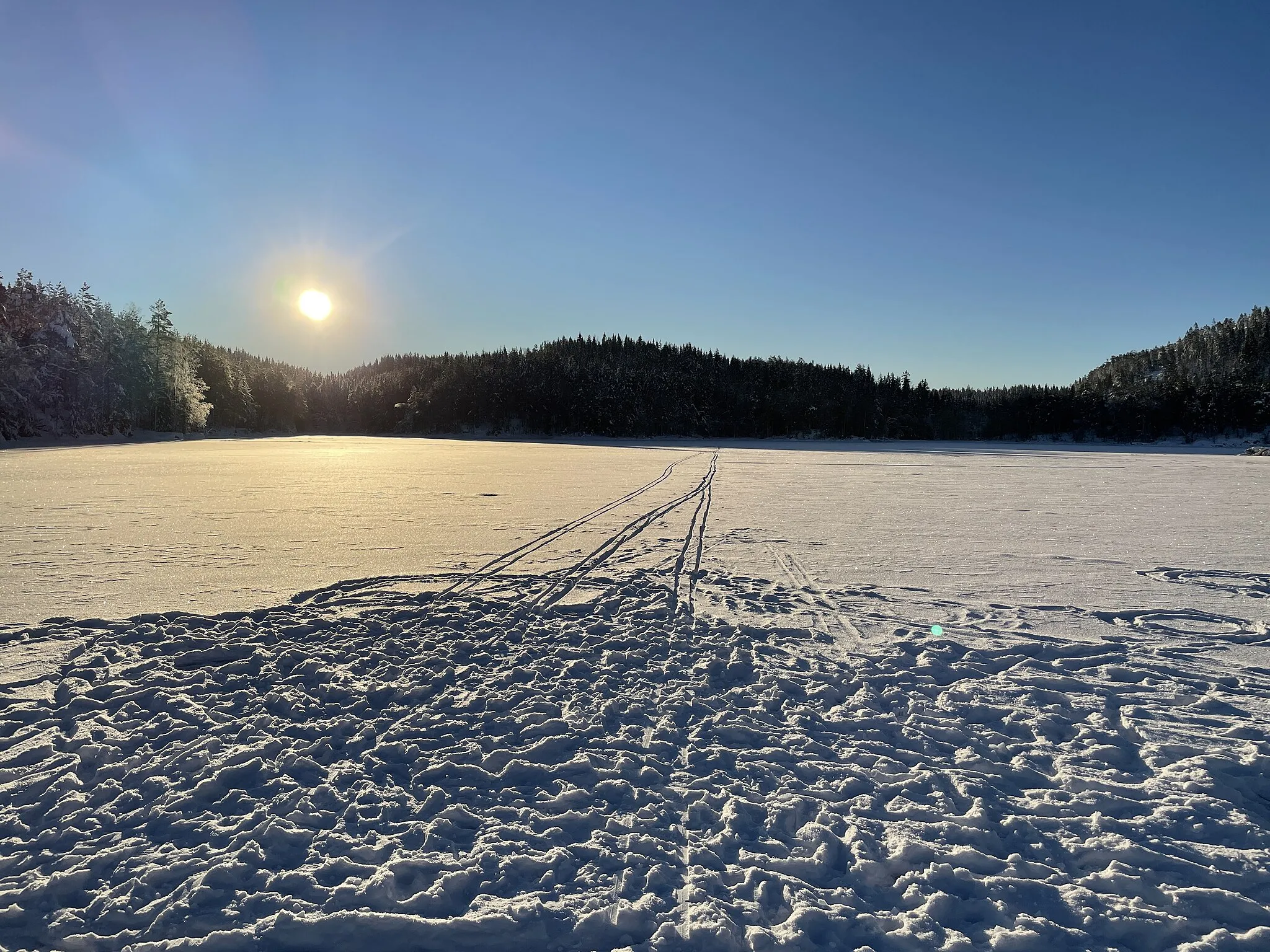 Photo showing: Stikkvannet på vinterstid