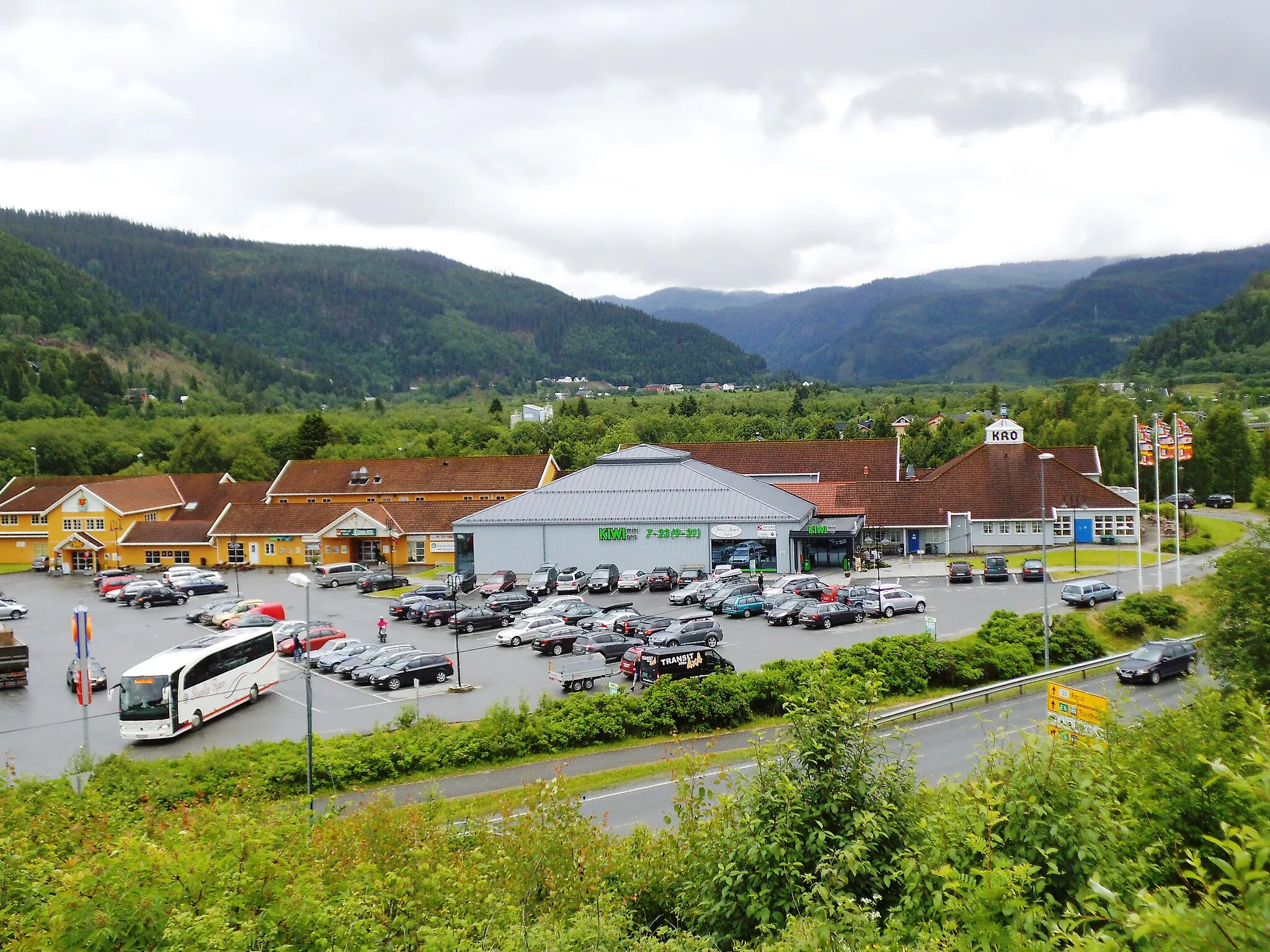 Photo showing: Støren, the centre of Midtre Gauldal, Norway.