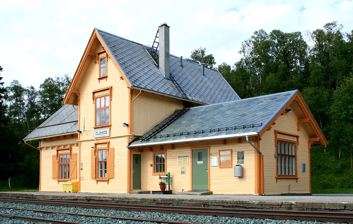 Photo showing: Glåmos stasjon, Rørosbanen. Freda.