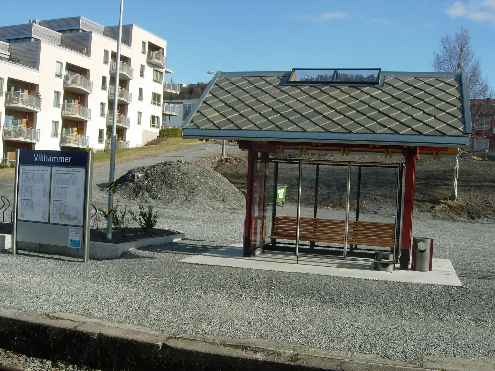 Photo showing: en:Vikhammer station on en:Nordlandsbanen, Norway
